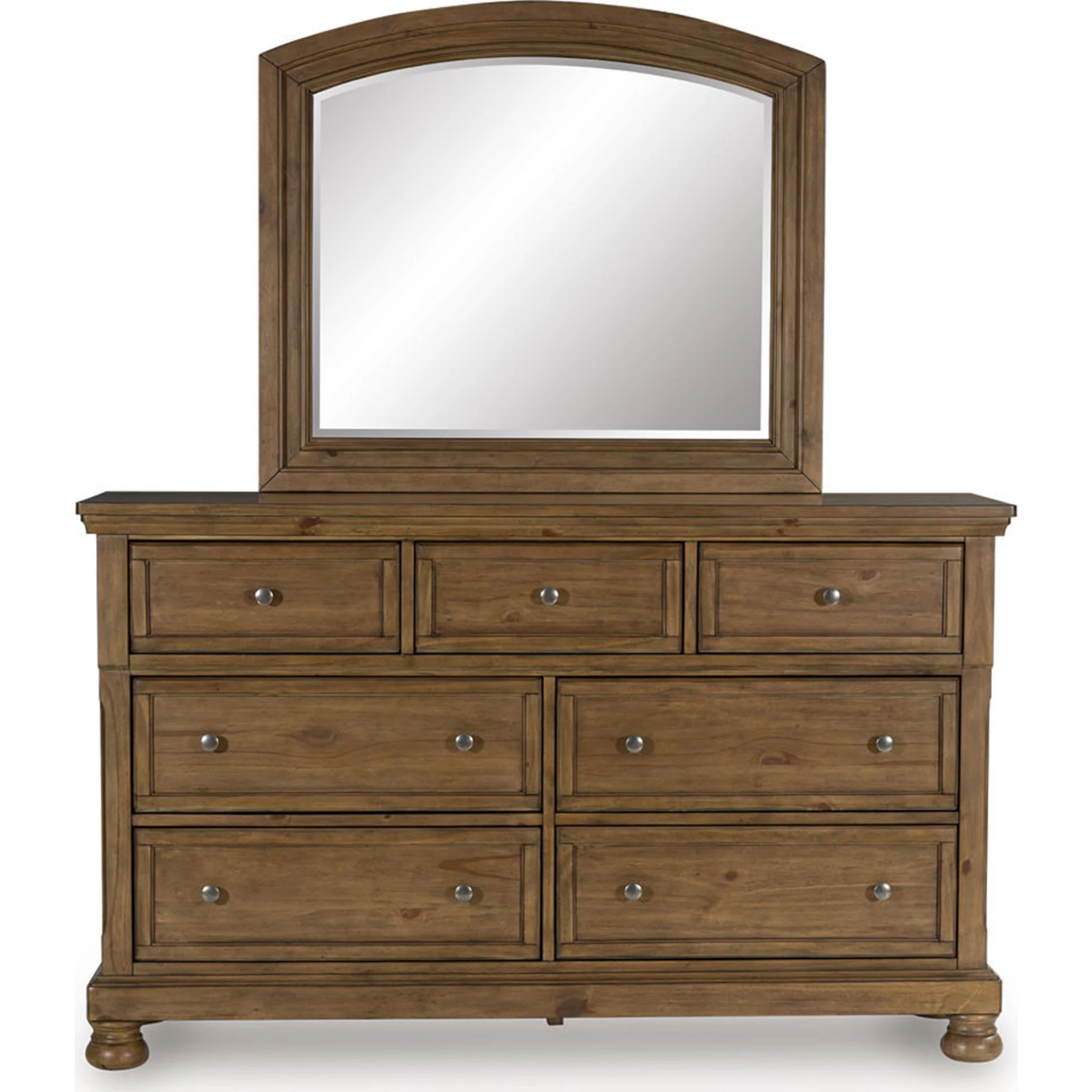 Feddinger Dresser and Mirror - Medium Brown - Image 3