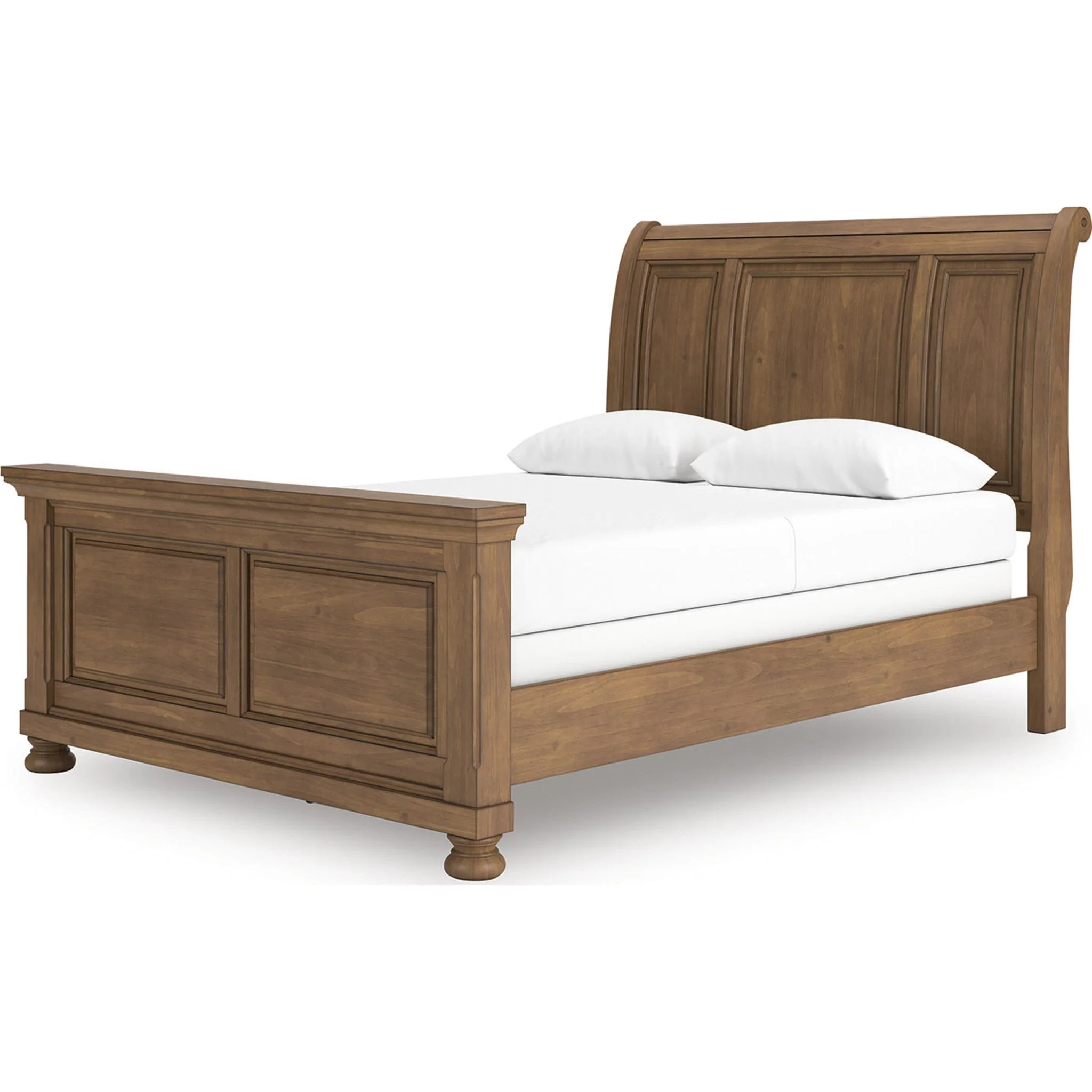 Feddinger Sleigh Bed - Medium Brown - Image 3