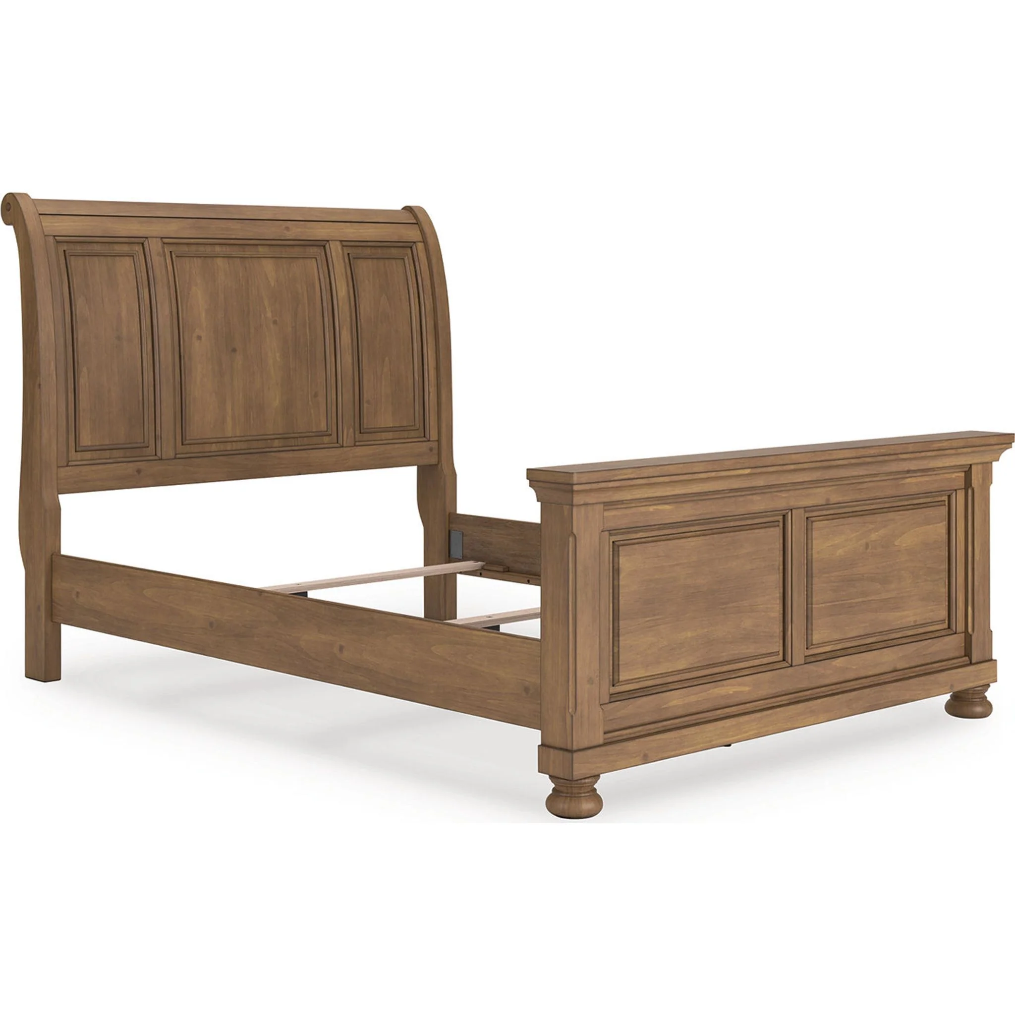 Feddinger Sleigh Bed - Medium Brown - Image 4