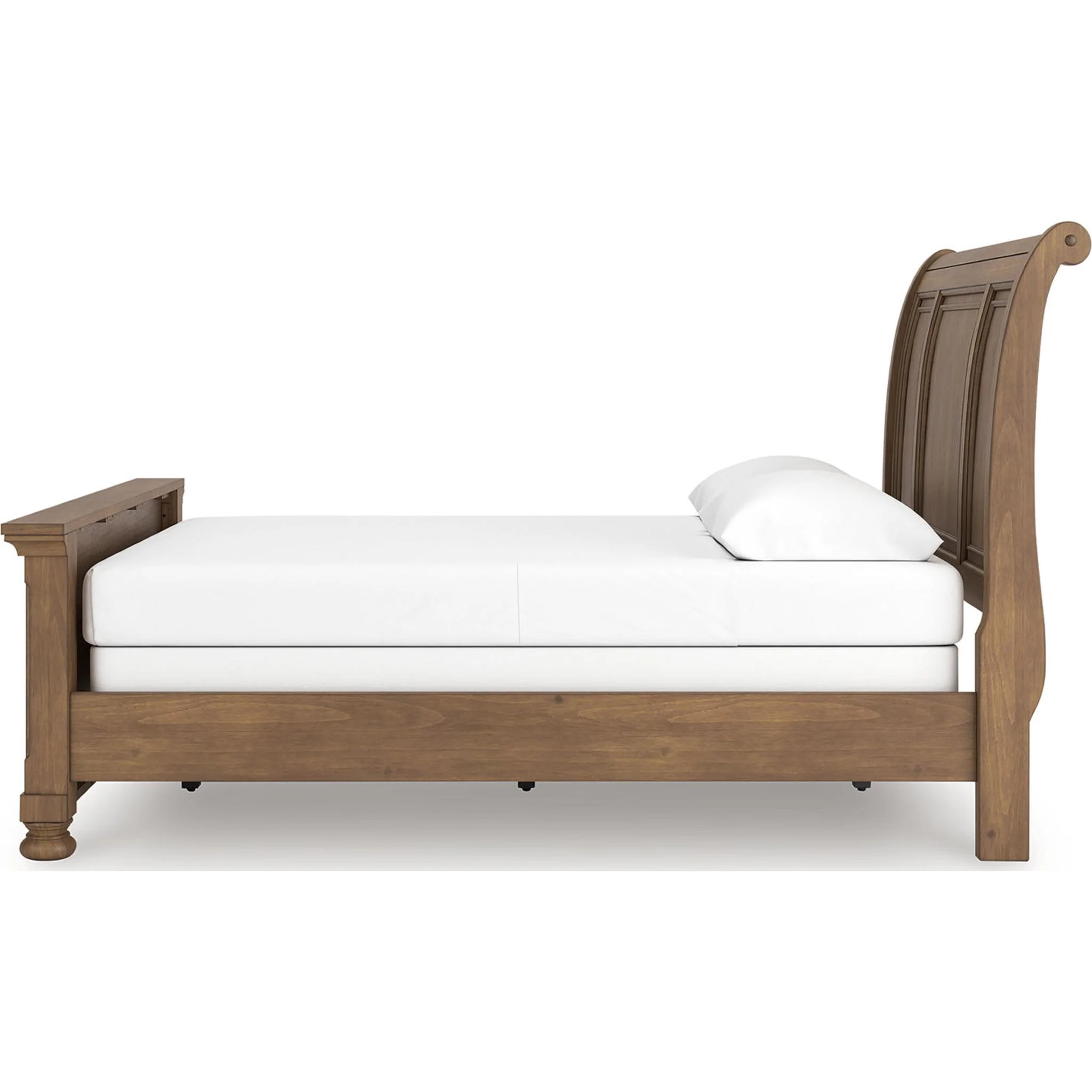 Feddinger Sleigh Bed - Medium Brown - Image 7