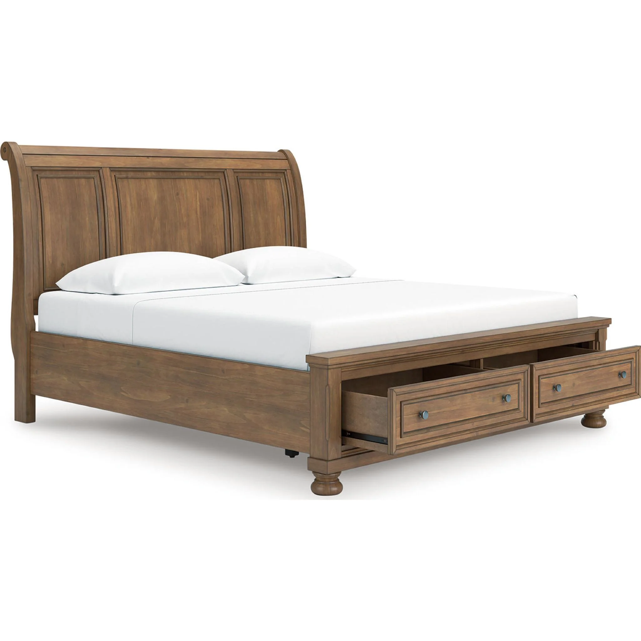 Feddinger Sleigh Storage Bed - Medium Brown - Image 13