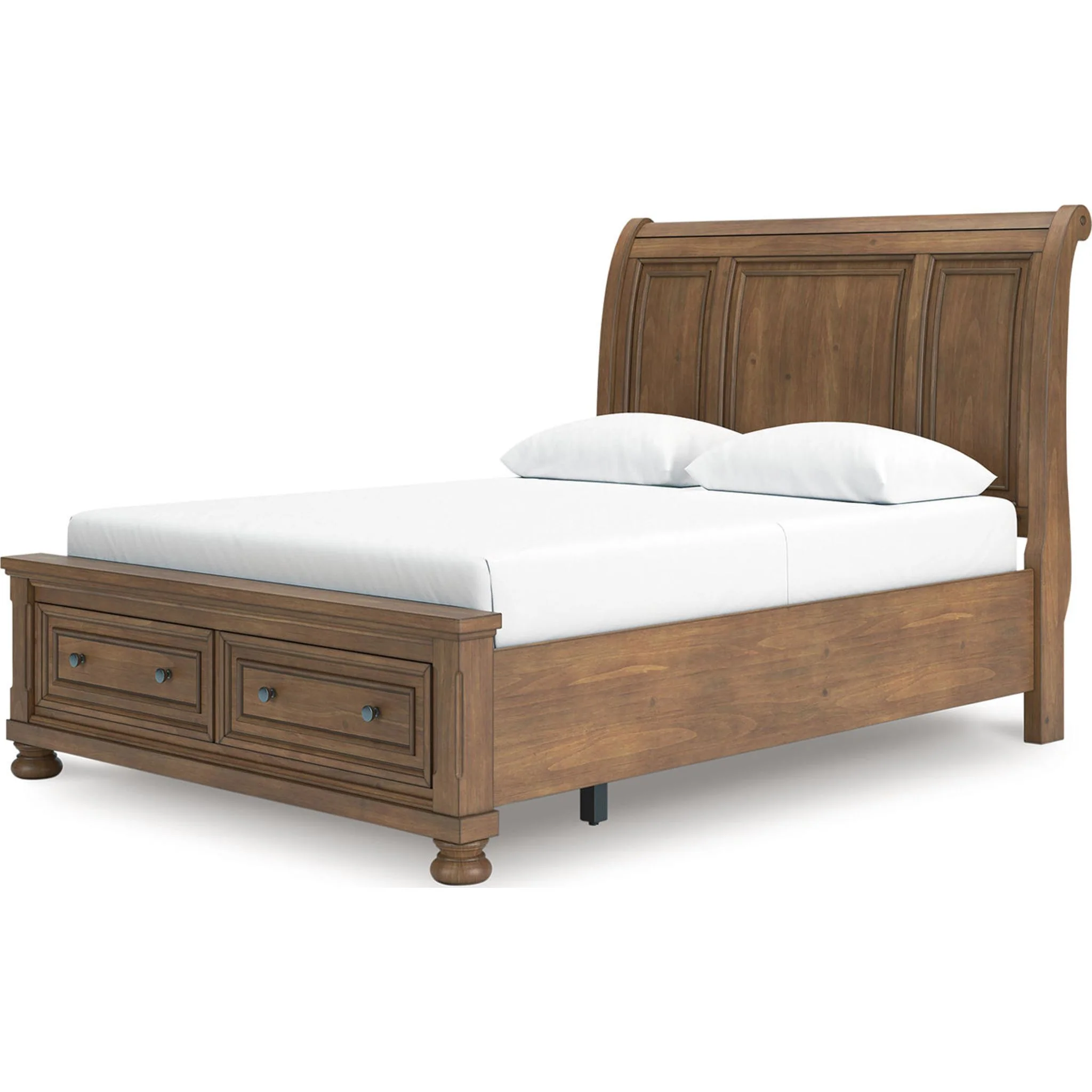 Feddinger Sleigh Storage Bed - Medium Brown - Image 3