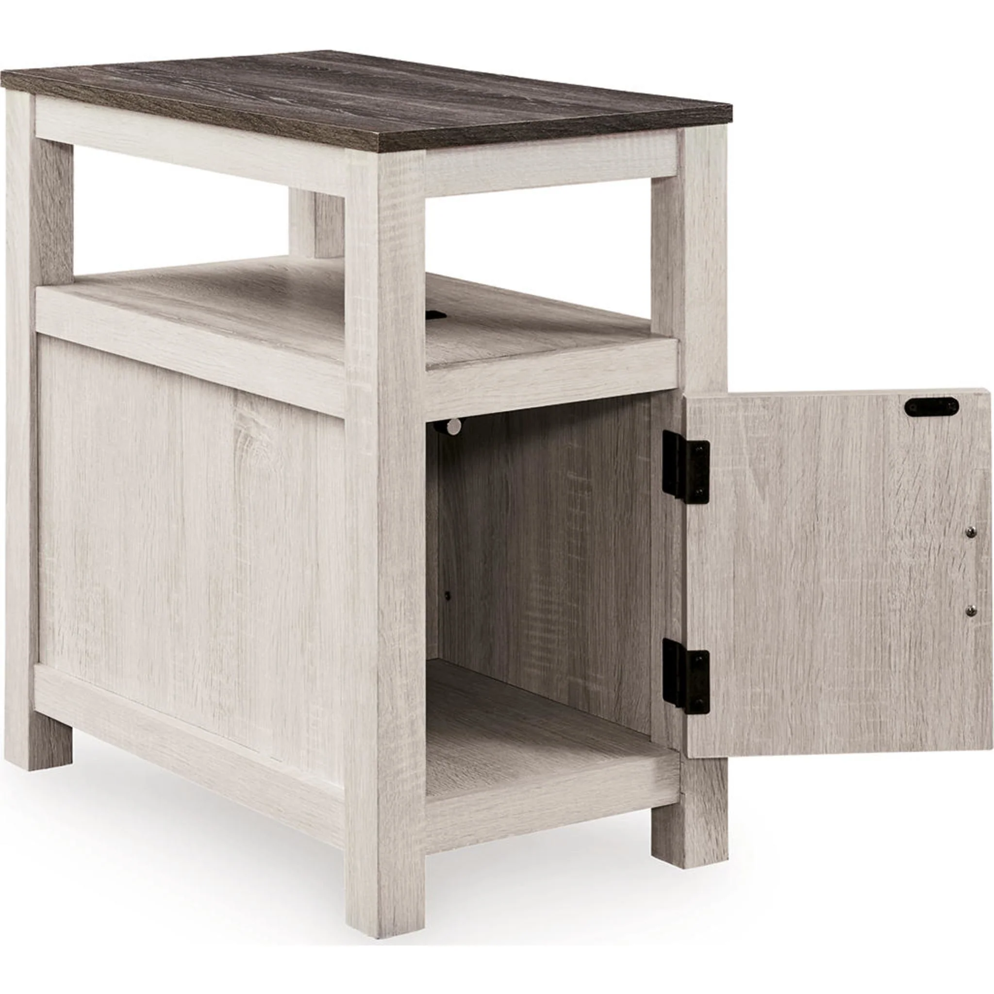 Fendenmore Chairside End Table - Brown Gray/Antique White - Image 3