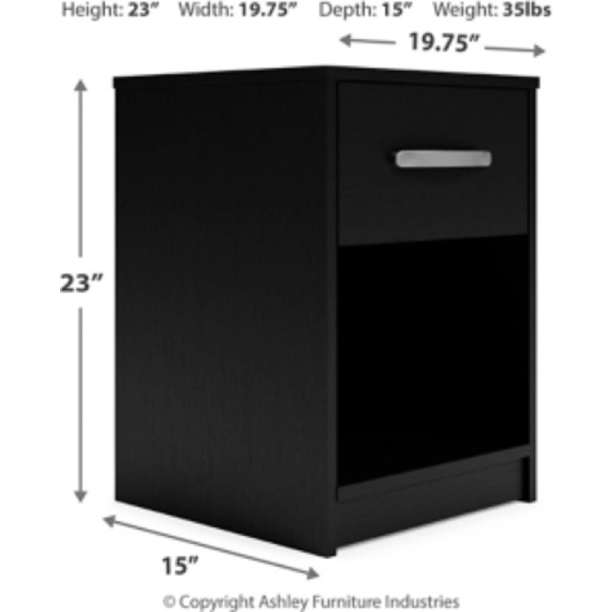 Finch Nightstand - Black - Image 4