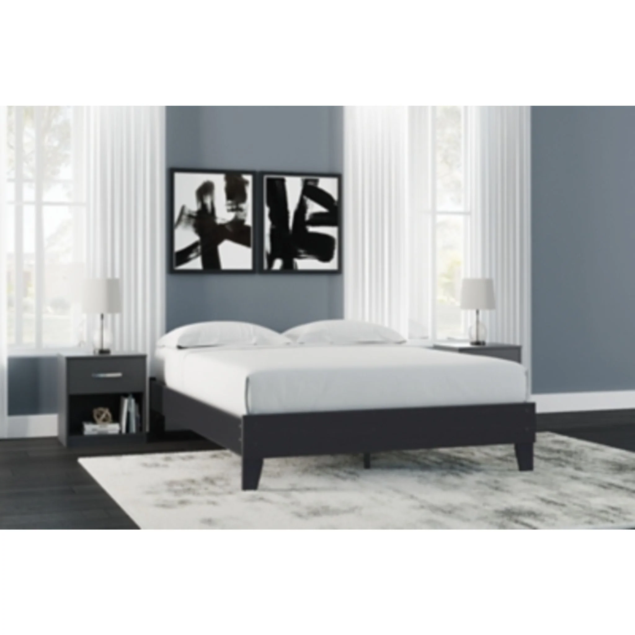Finch Queen Platform Bed - Black - Image 2