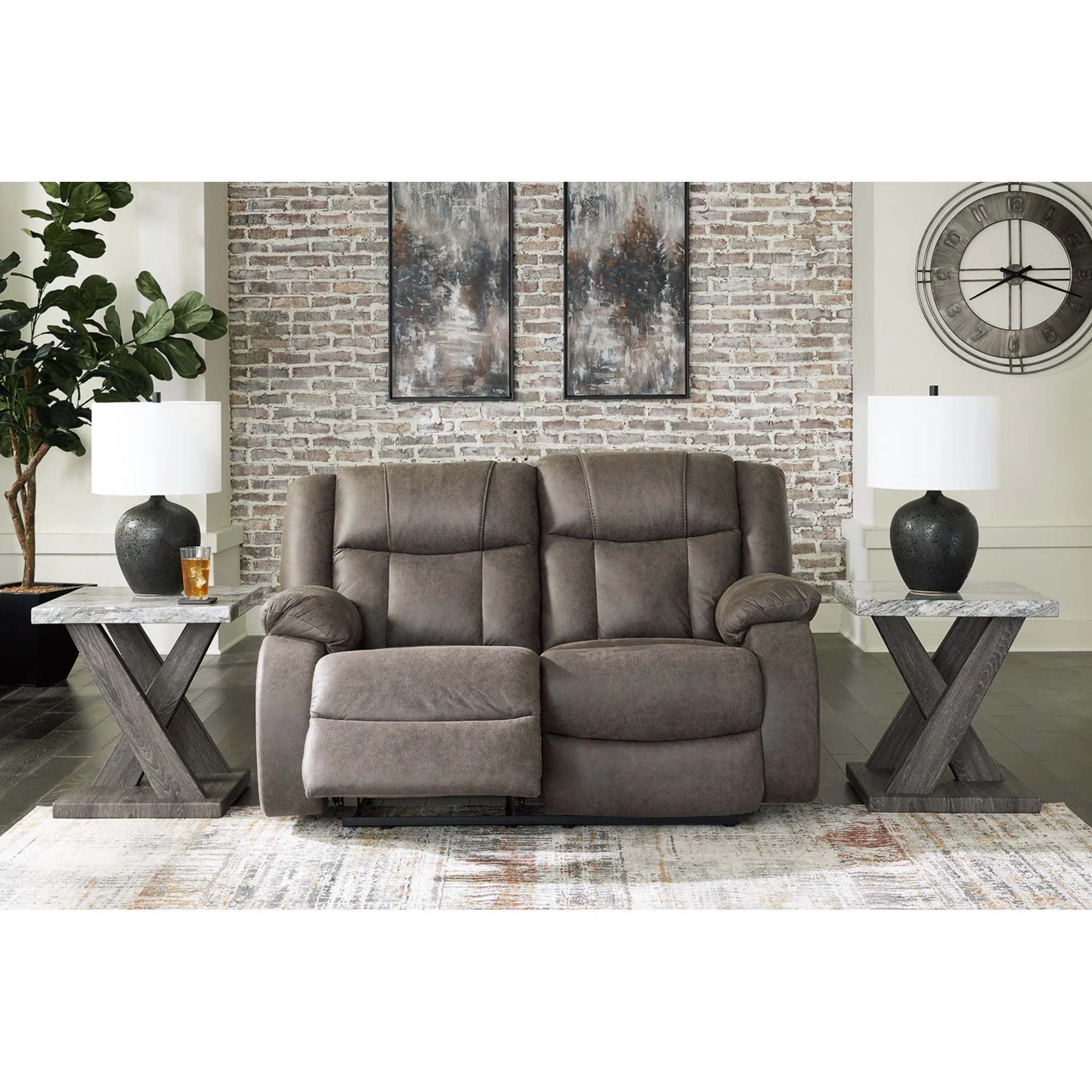 First Base Reclining Loveseat - Gunmetal - Image 14
