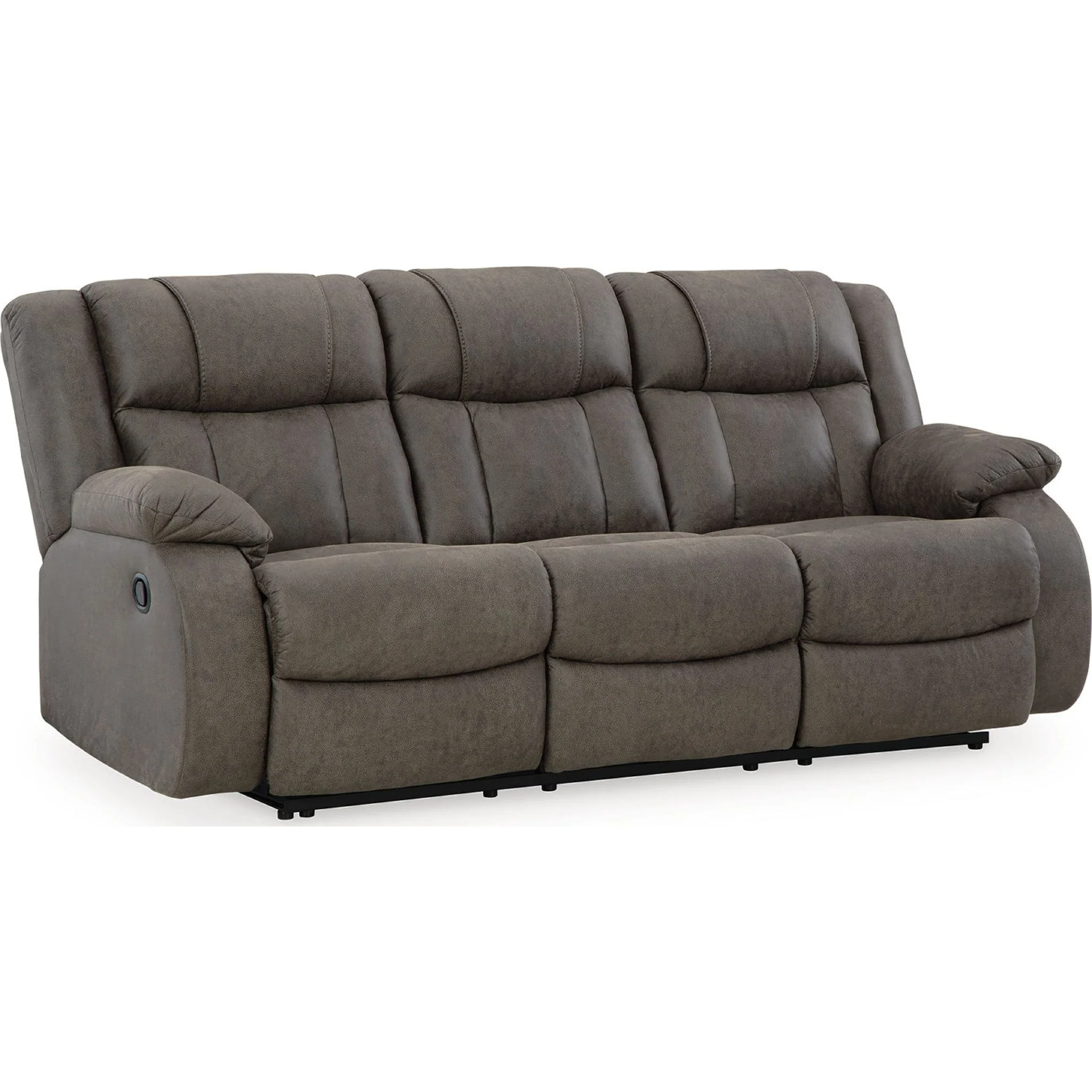 First Base Reclining Sofa - Gunmetal - Image 10