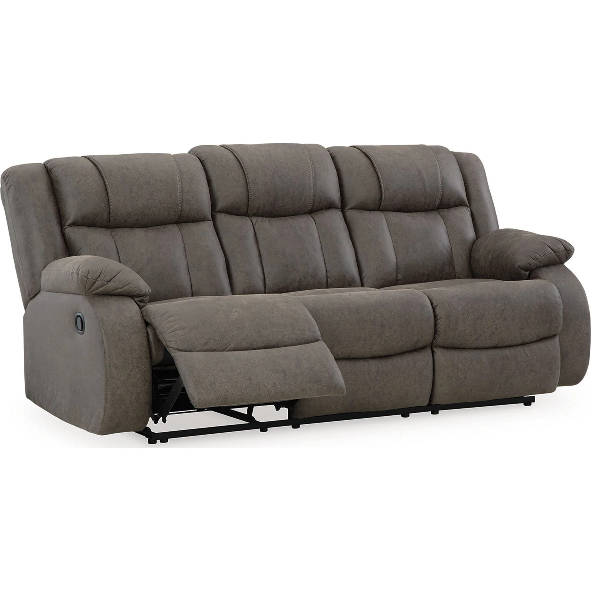First Base Reclining Sofa - Gunmetal - Image 11