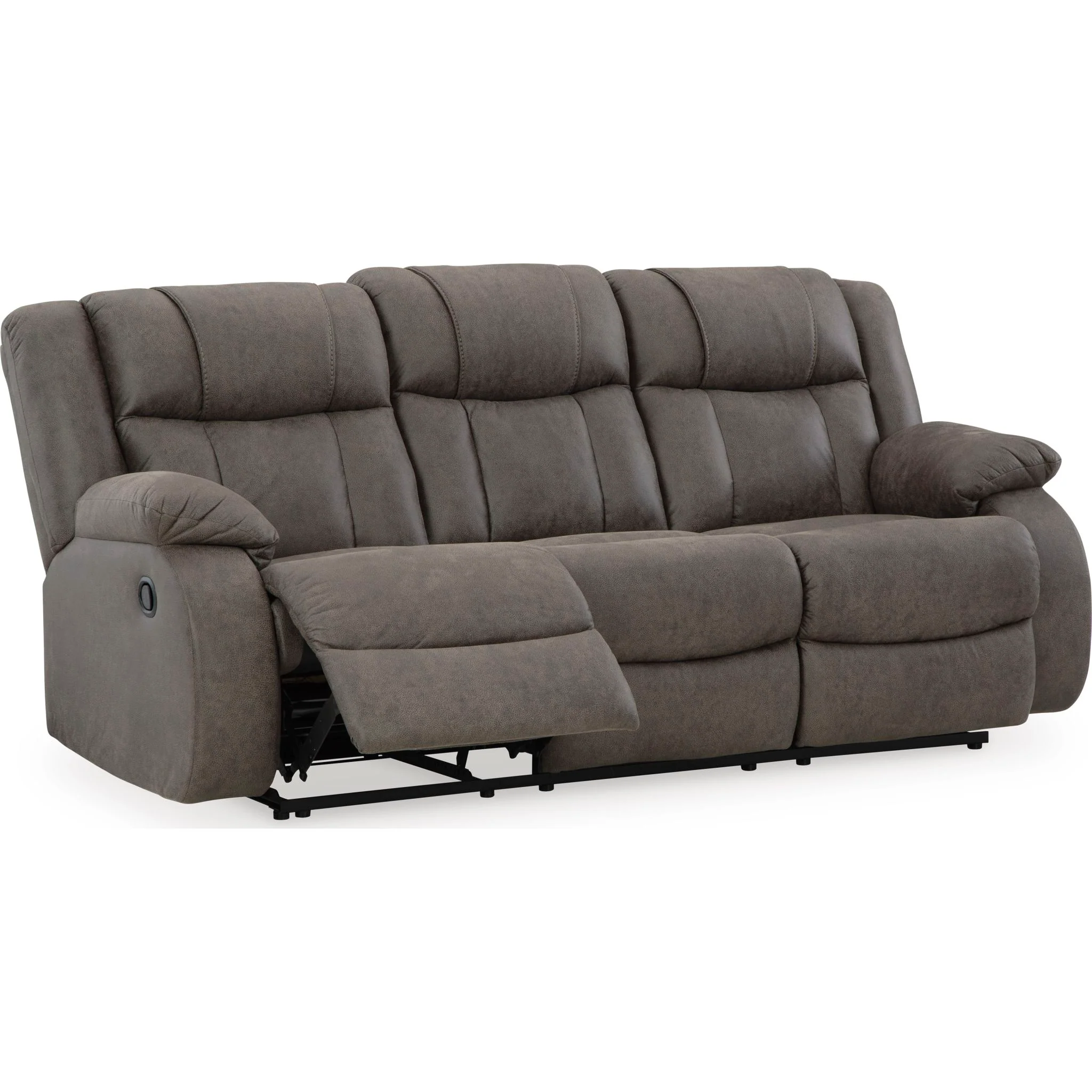 First Base Reclining Sofa - Gunmetal - Image 4