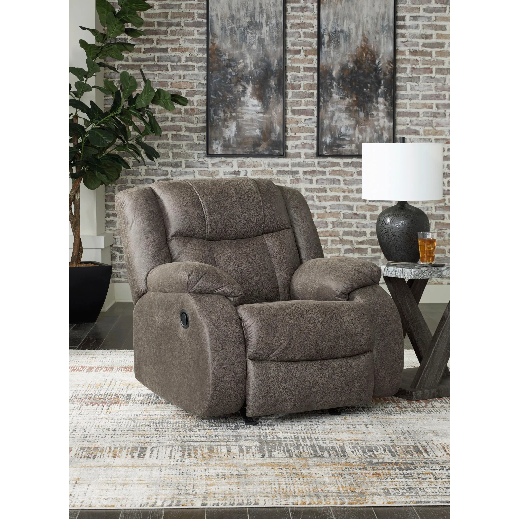 First Base Rocker Recliner - Gunmetal - Image 2
