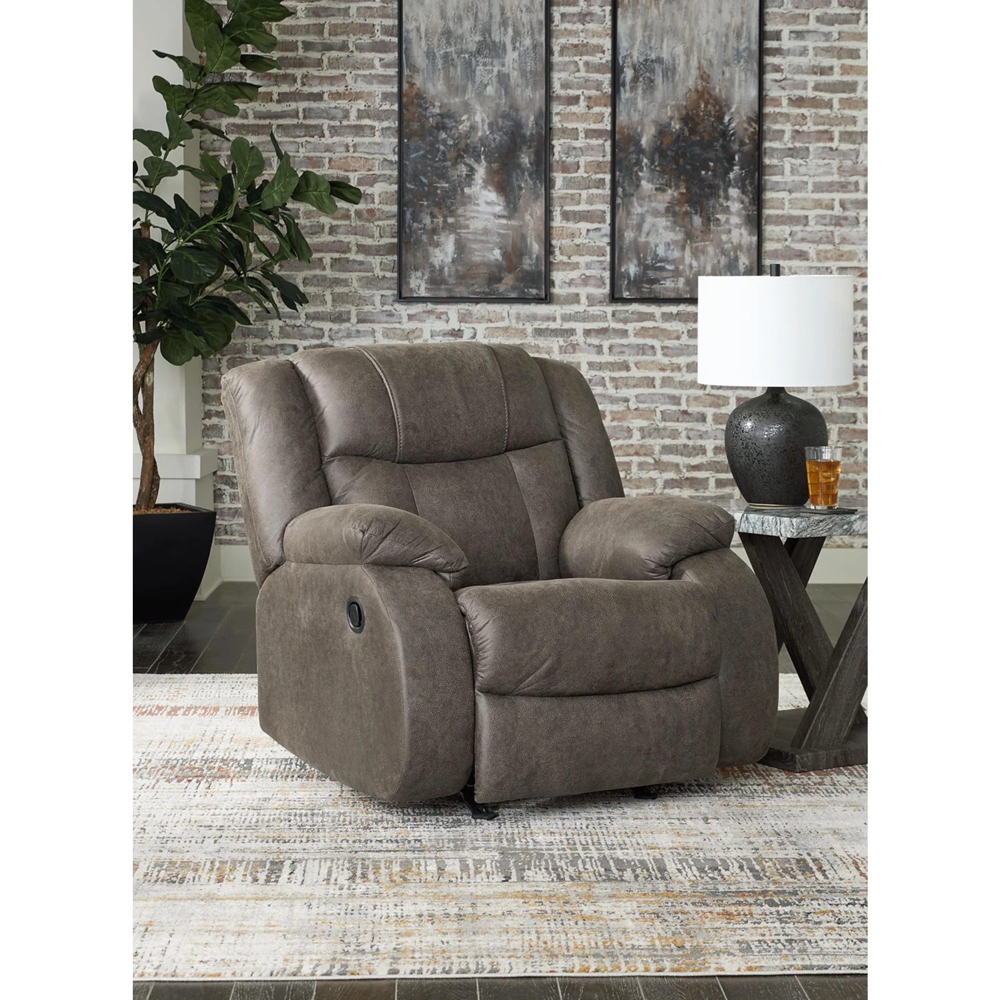 First Base Rocker Recliner - Gunmetal - Image 21
