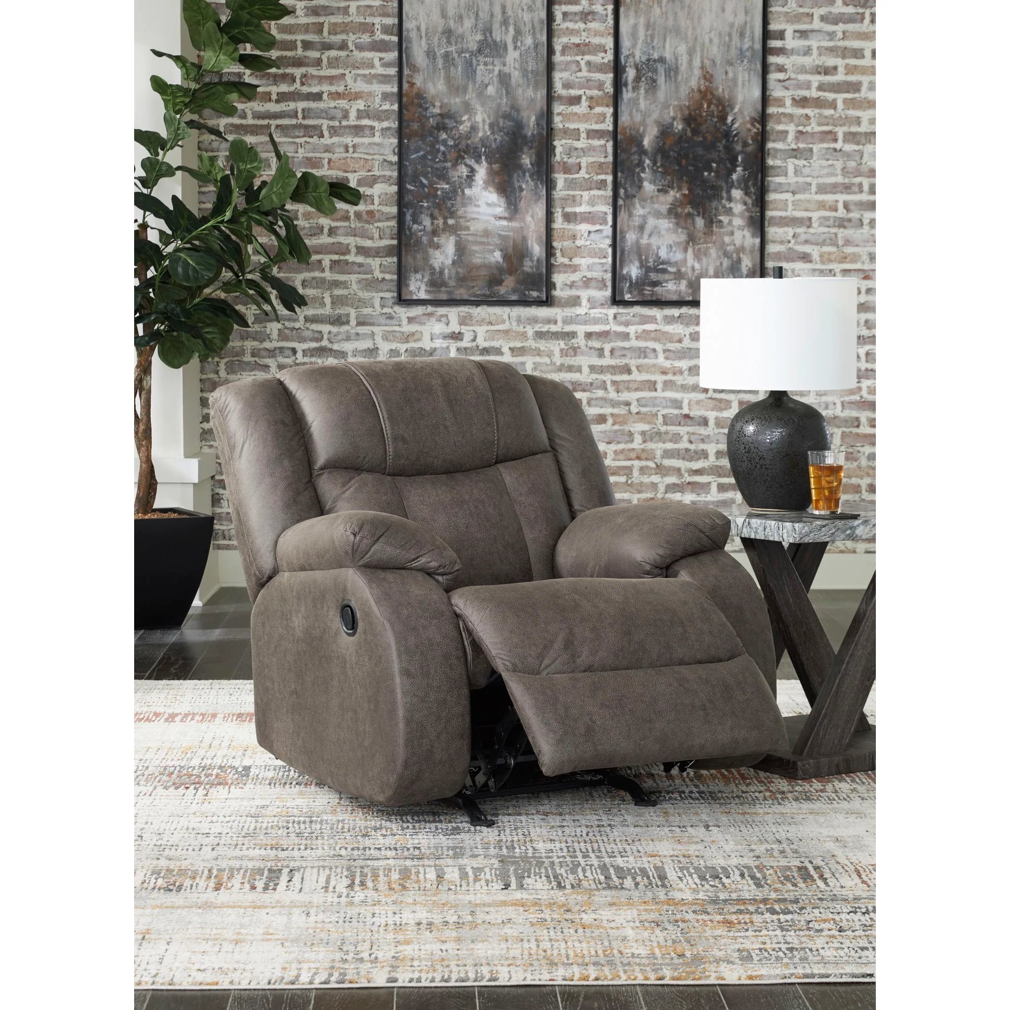 First Base Rocker Recliner - Gunmetal - Image 4