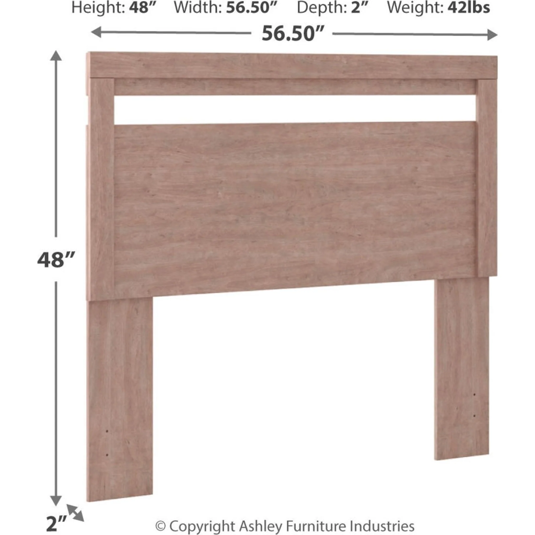 Flannia Full Panel Headboard - Gray - Image 11