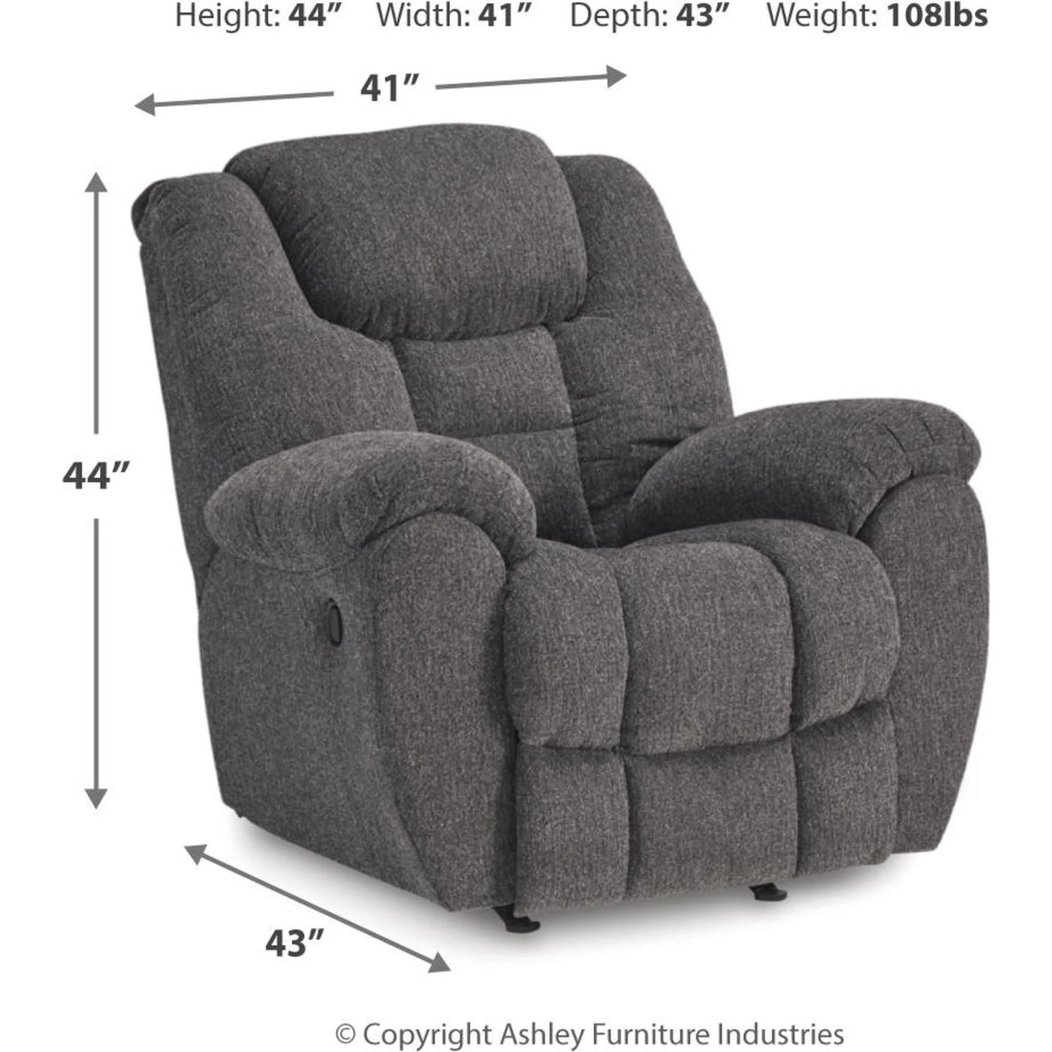 Foreside Recliner - Charcoal - Image 3