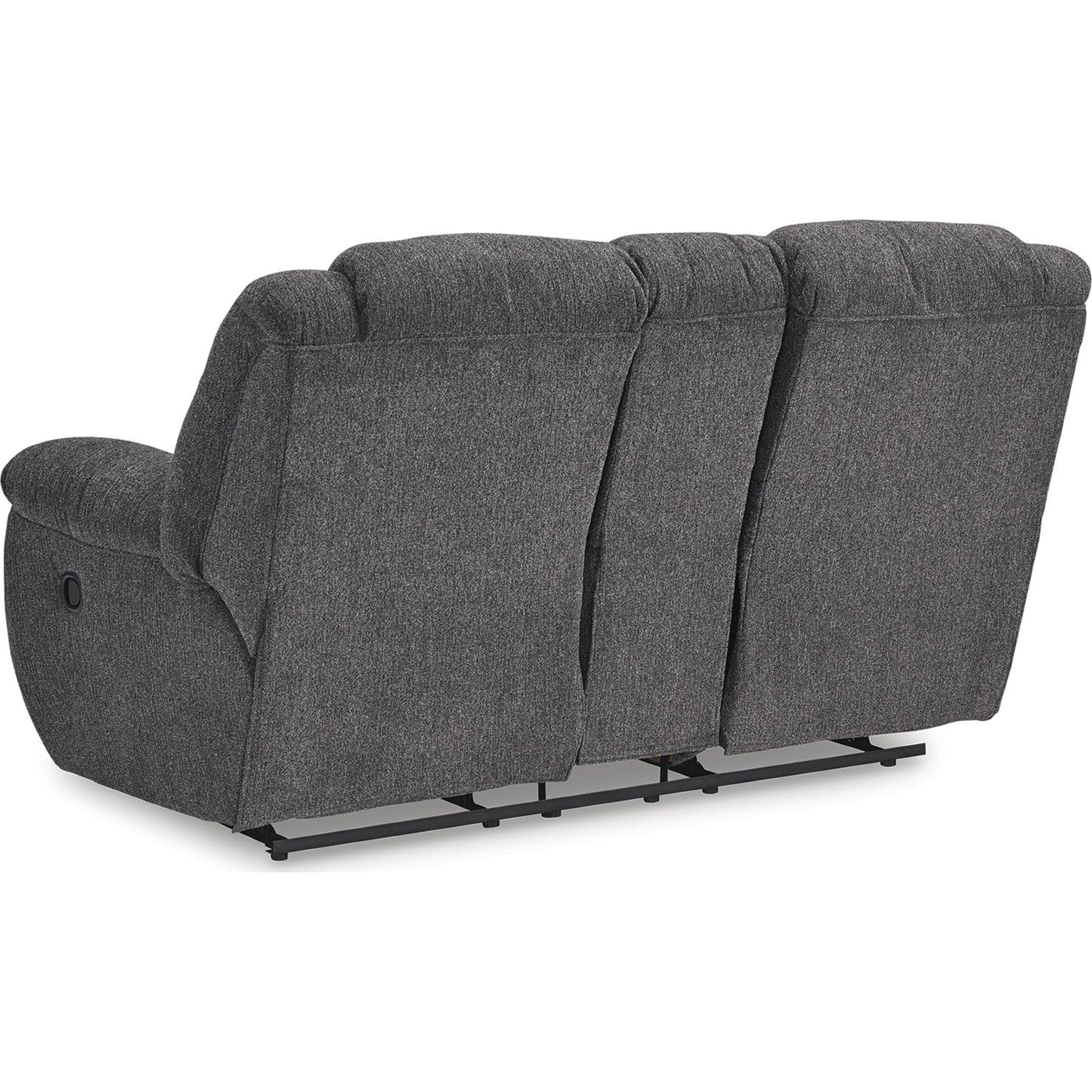 Foreside Reclining Loveseat with Console - Charcoal - Image 6
