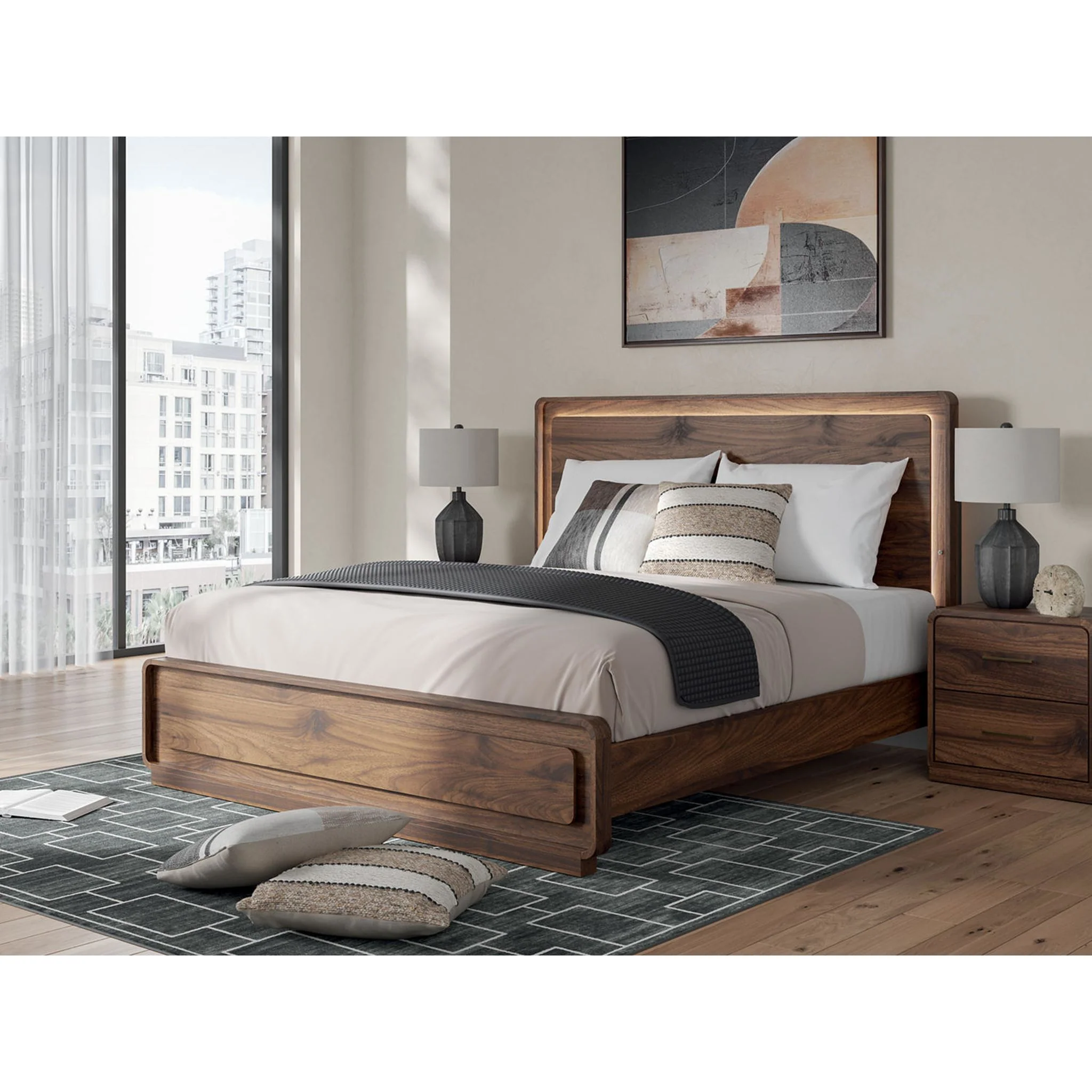 Fortlorn King Panel Bed - Walnut Brown - Image 8