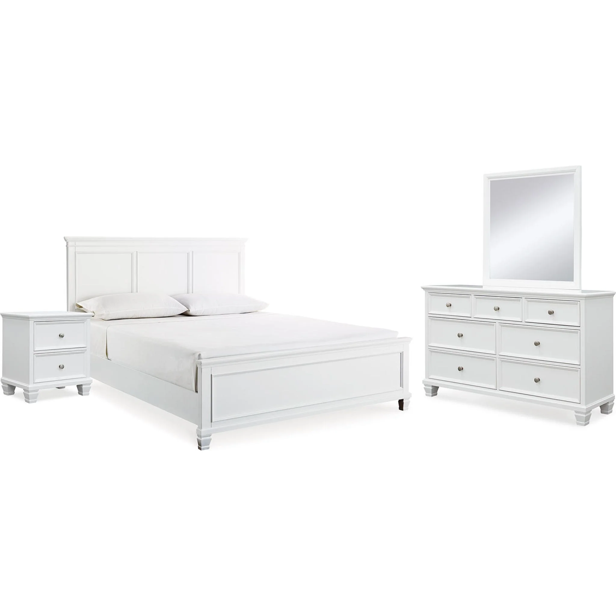 Fortman 6 Piece Panel Bedroom - White - Image 17