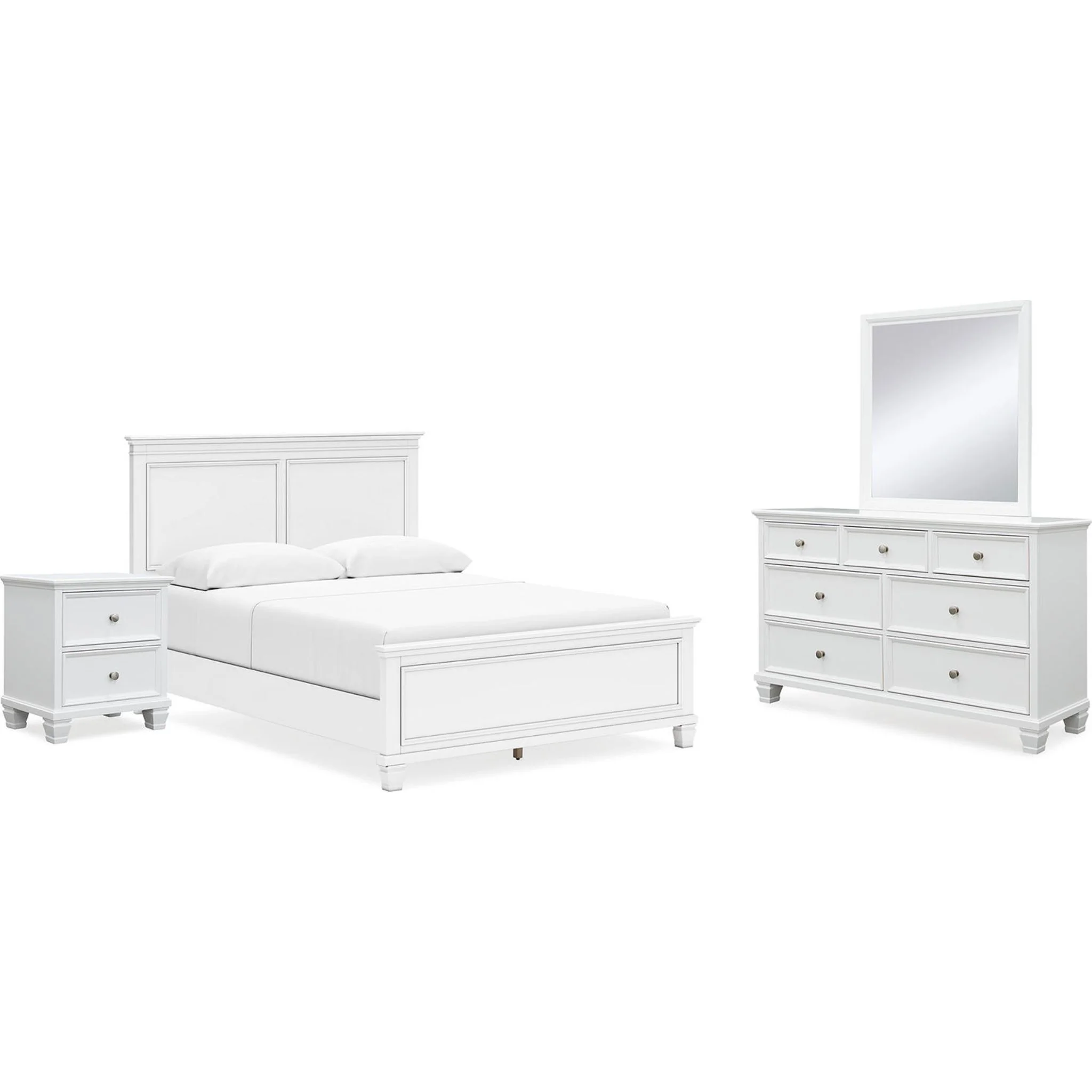 Fortman 6 Piece Panel Bedroom - White - Image 2