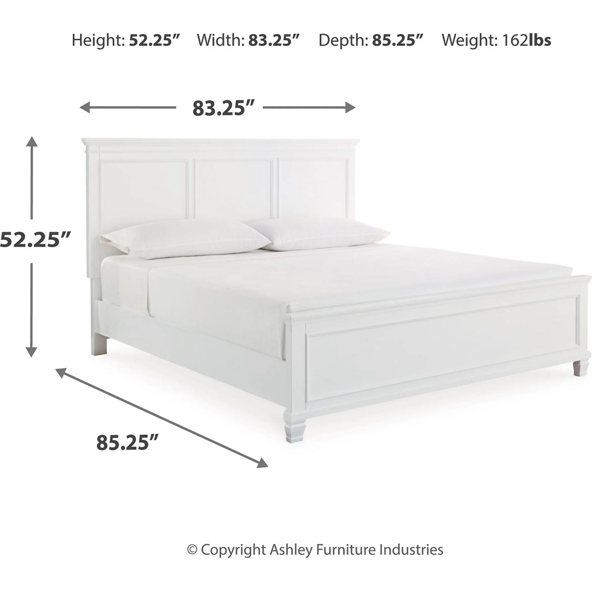 Fortman 6 Piece Panel Bedroom - White - Image 32