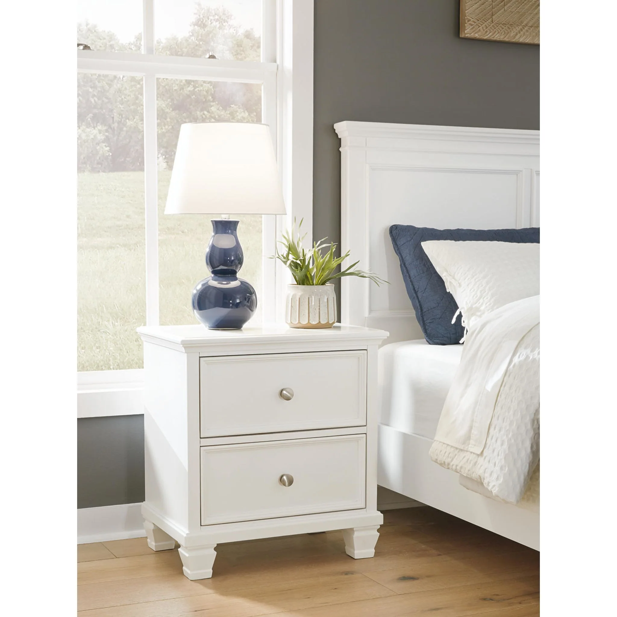 Fortman 6 Piece Panel Bedroom - White - Image 46