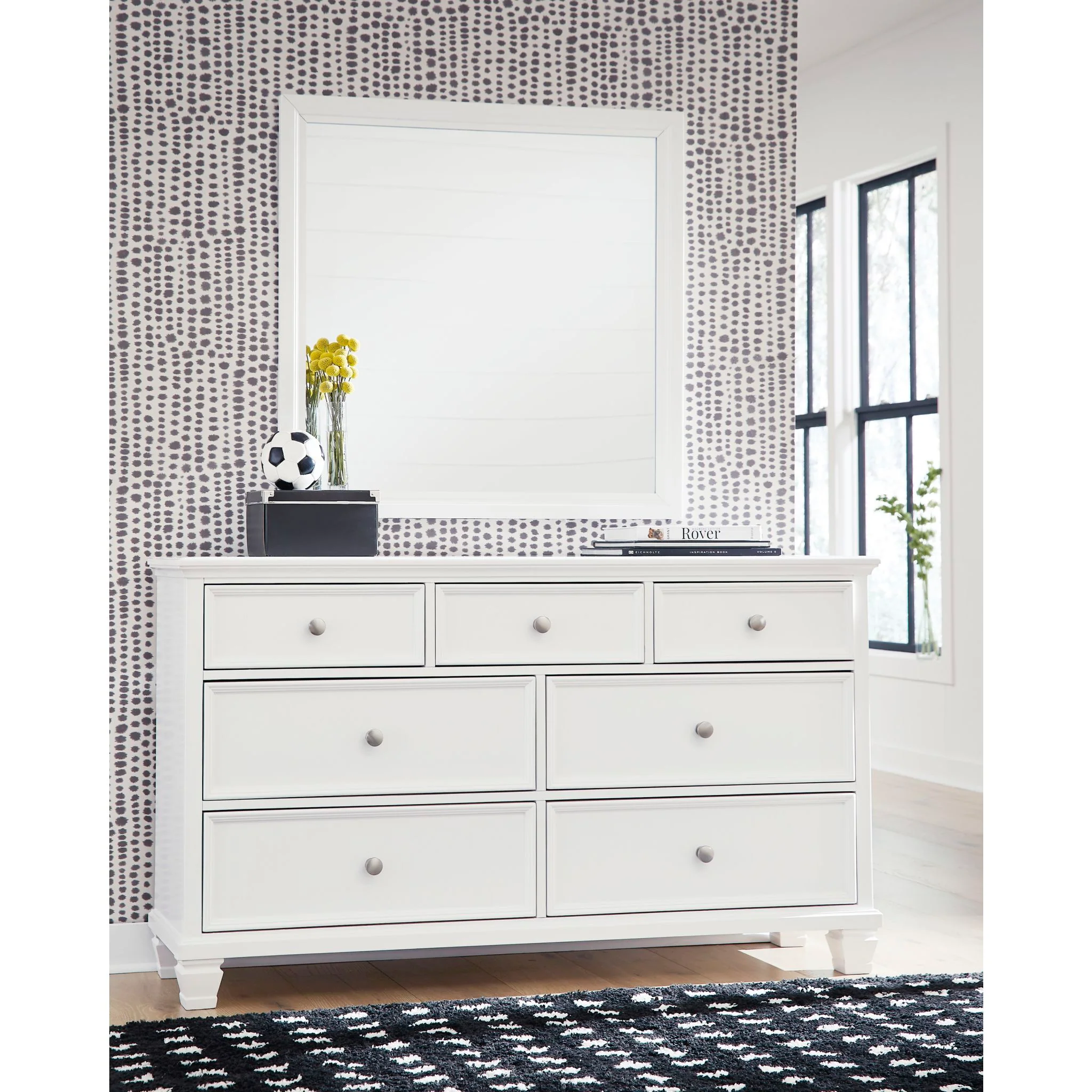 Fortman 6 Piece Panel Bedroom - White - Image 8
