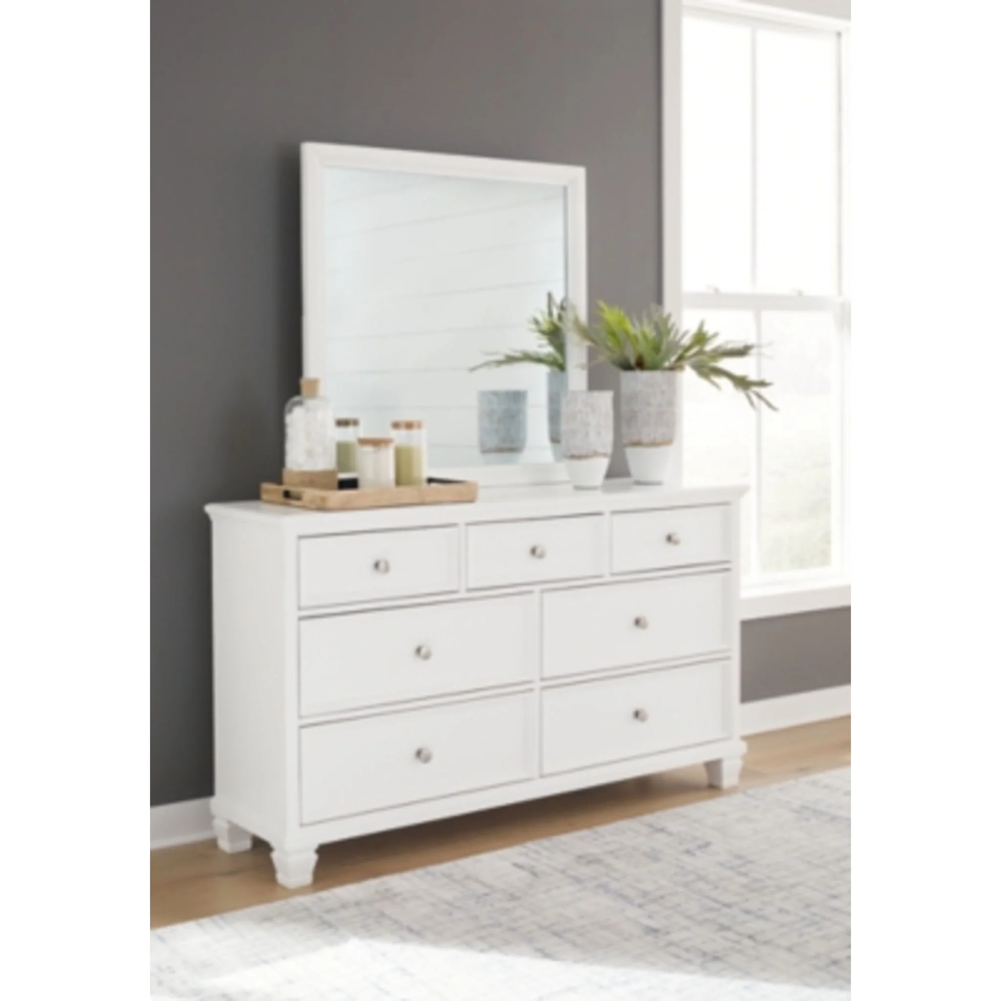 Fortman Dresser and Mirror - White - Image 2