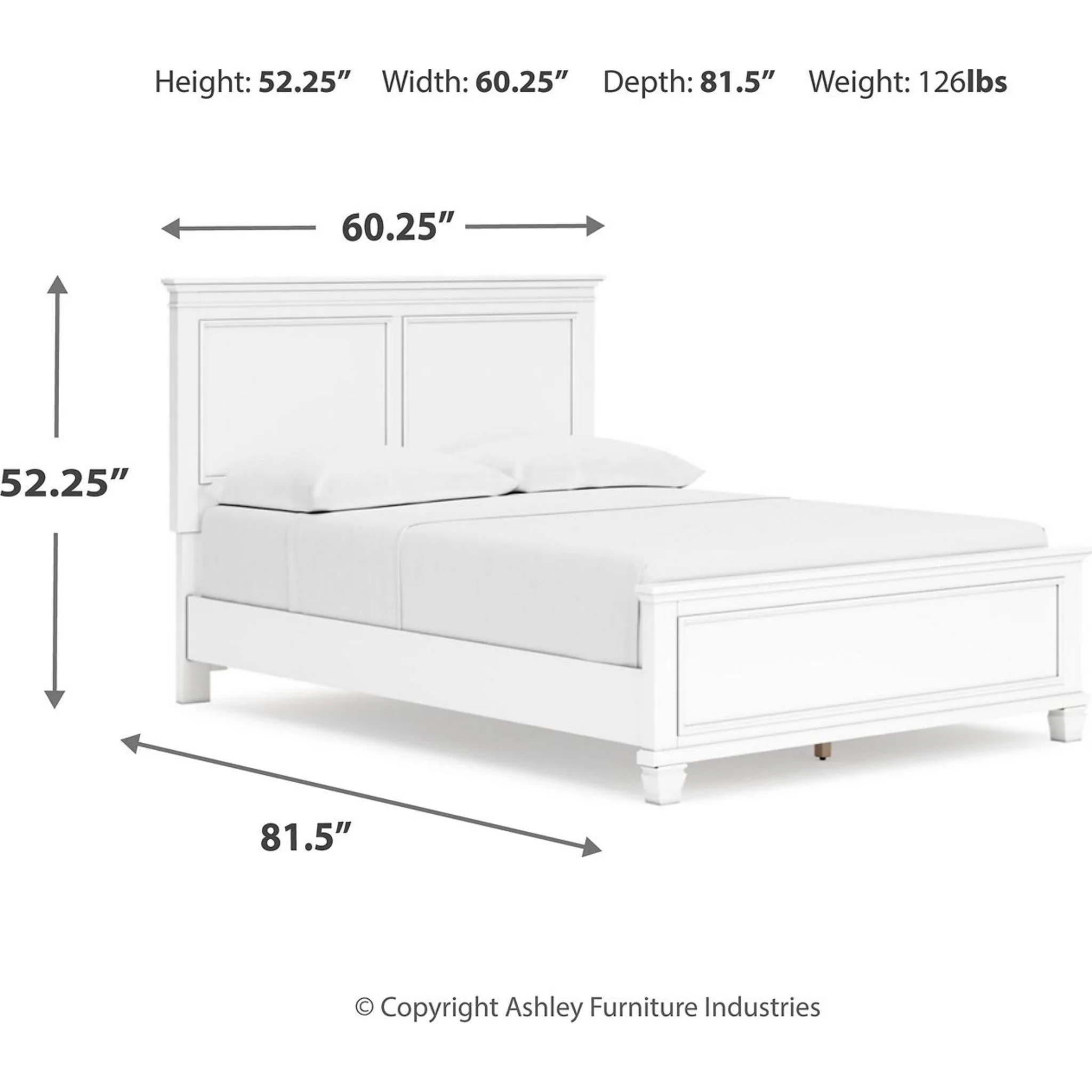 Fortman Panel Bed - White - Image 37