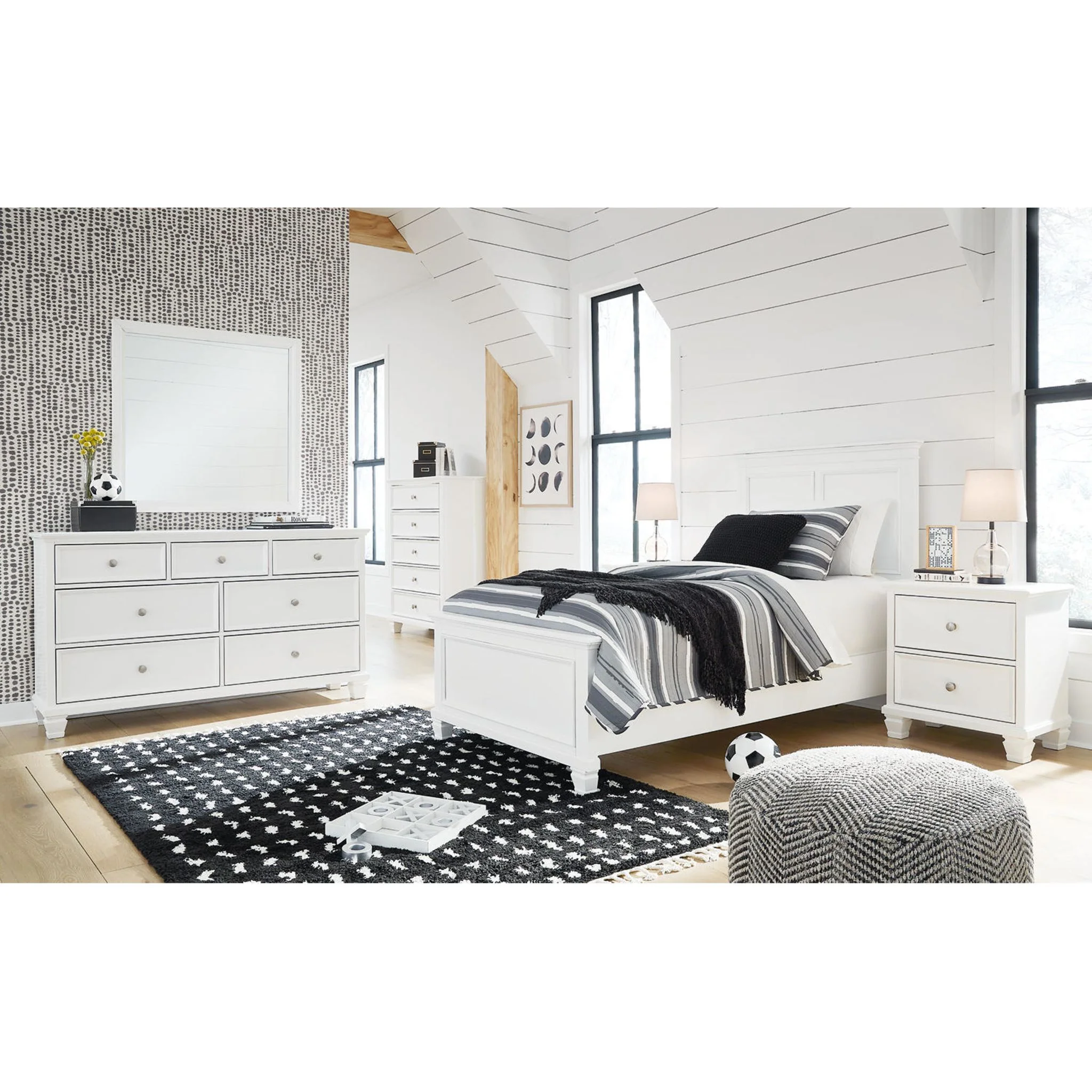 Fortman Panel Bed - White - Image 44
