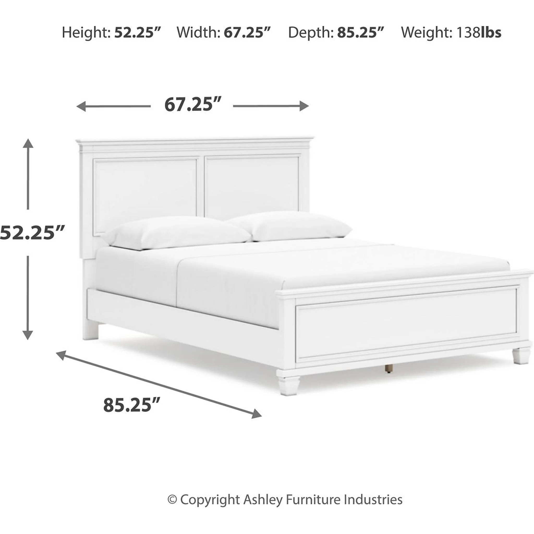 Fortman Panel Bed - White - Image 11