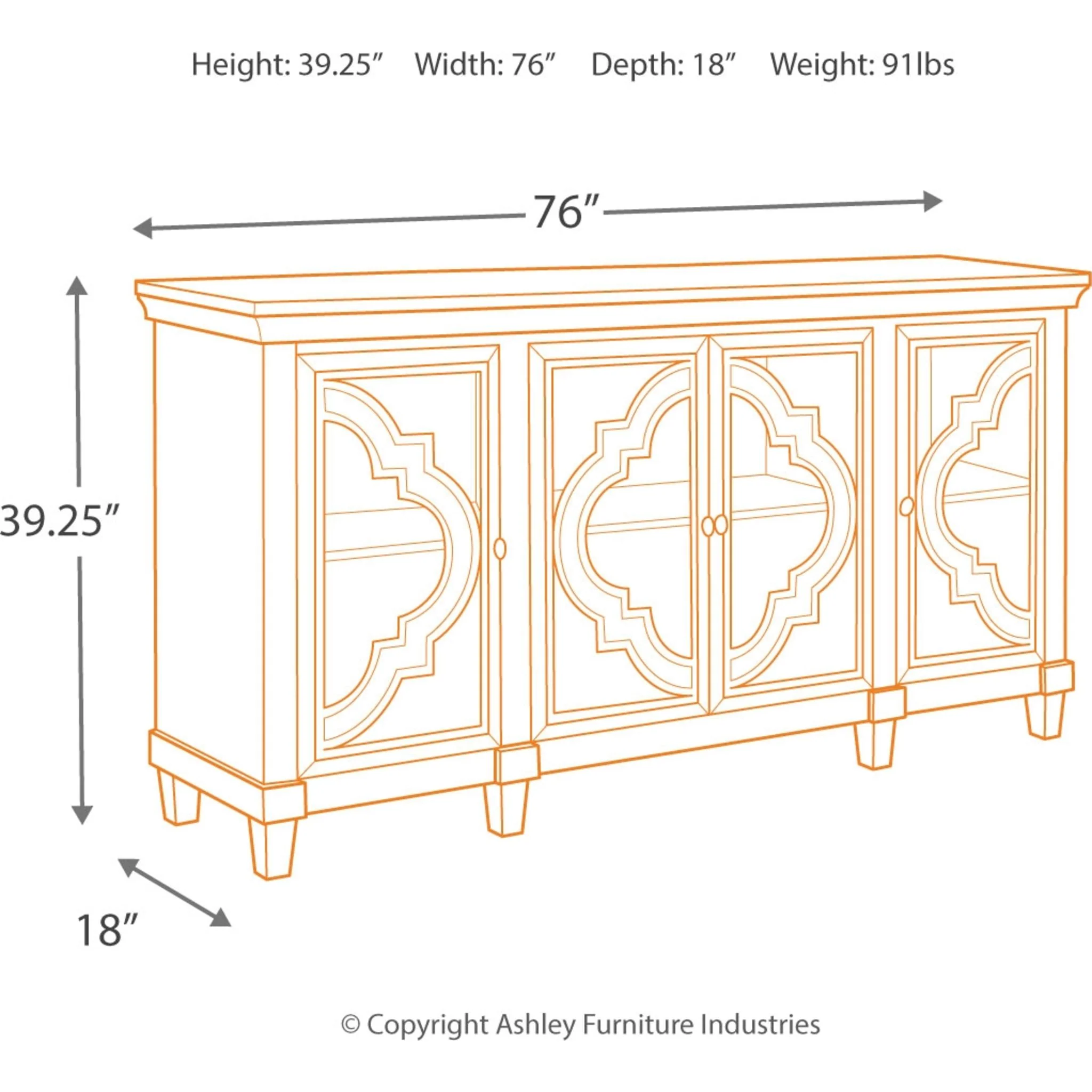 Fossil Ridge Cabinet - Gray - Image 4