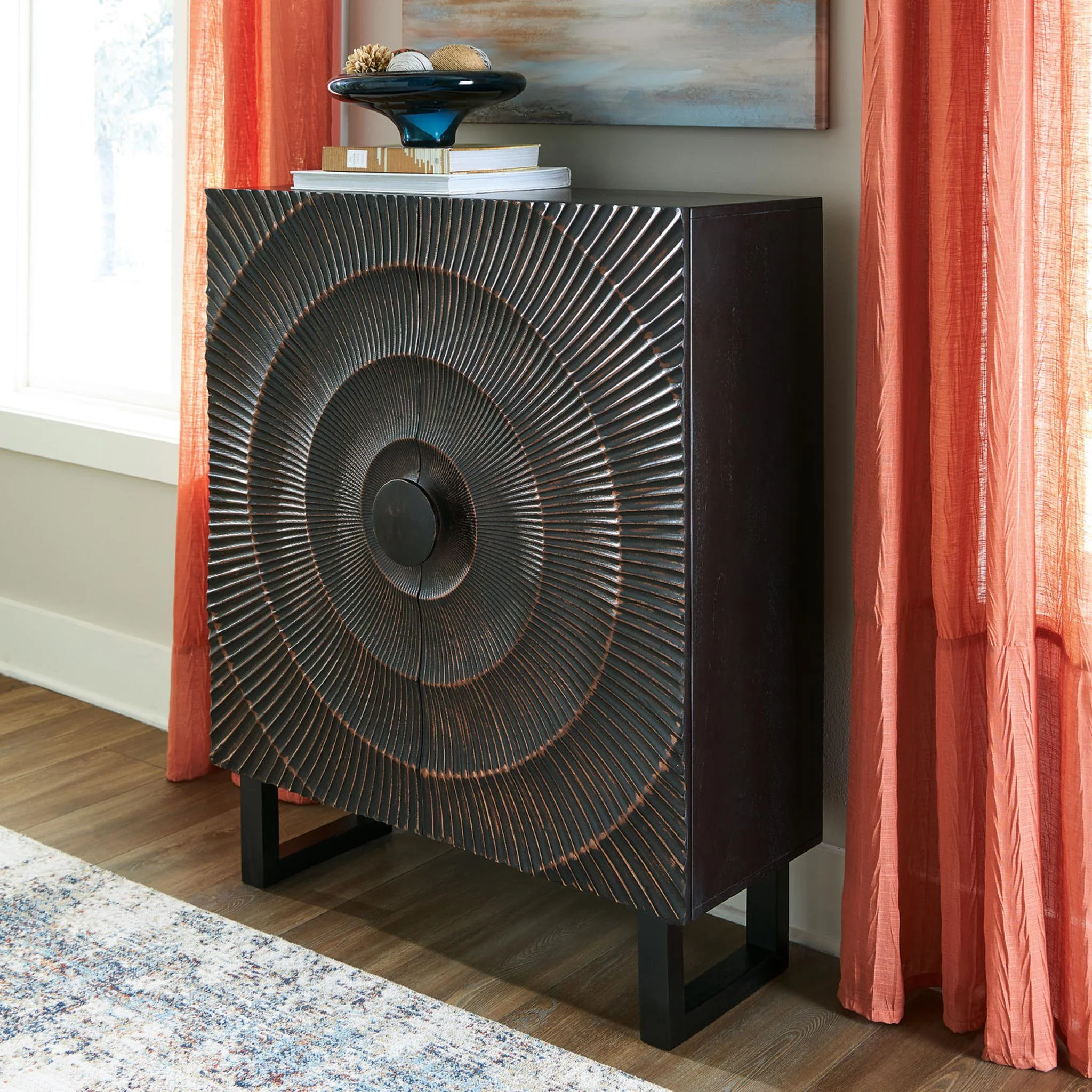 Fosterman Accent Cabinet - Distressed Black - Image 2