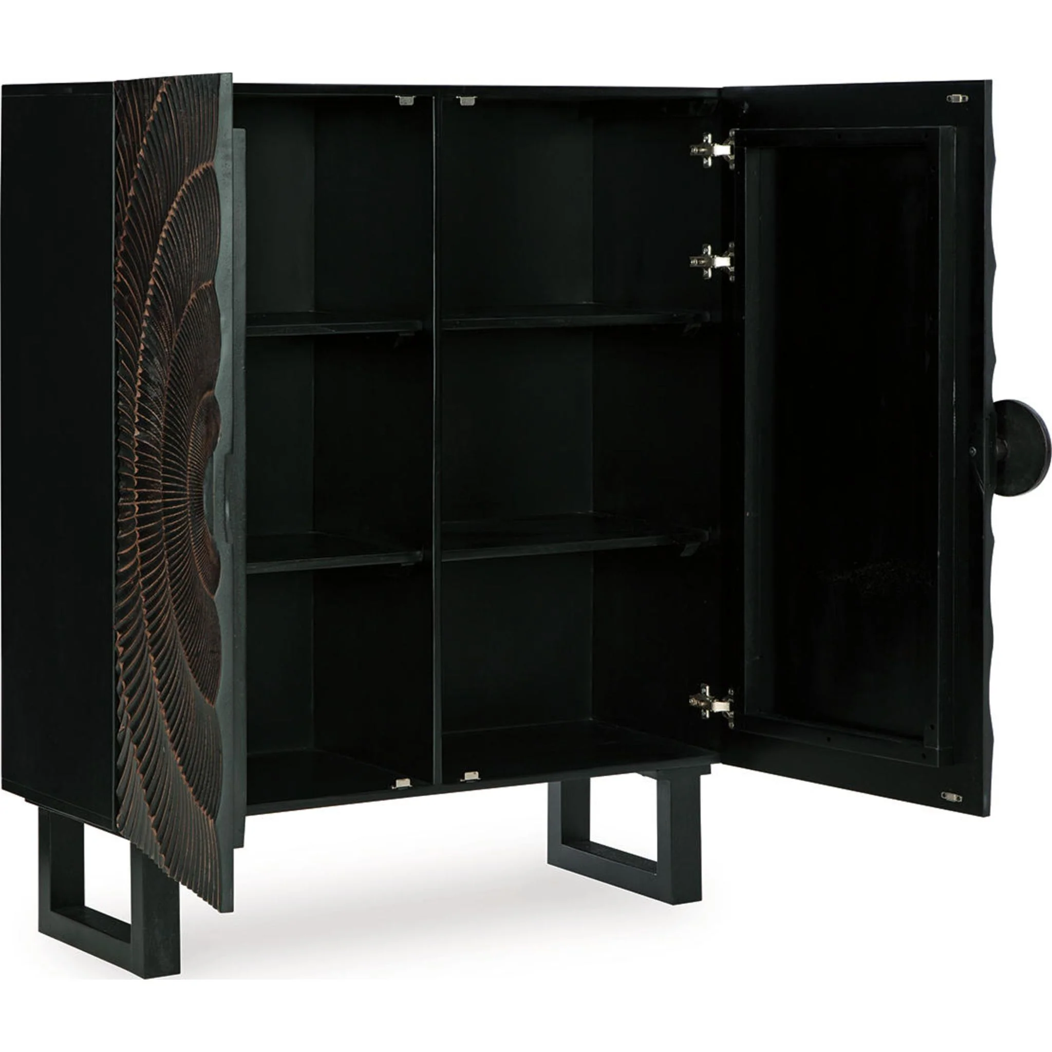 Fosterman Accent Cabinet - Distressed Black - Image 3