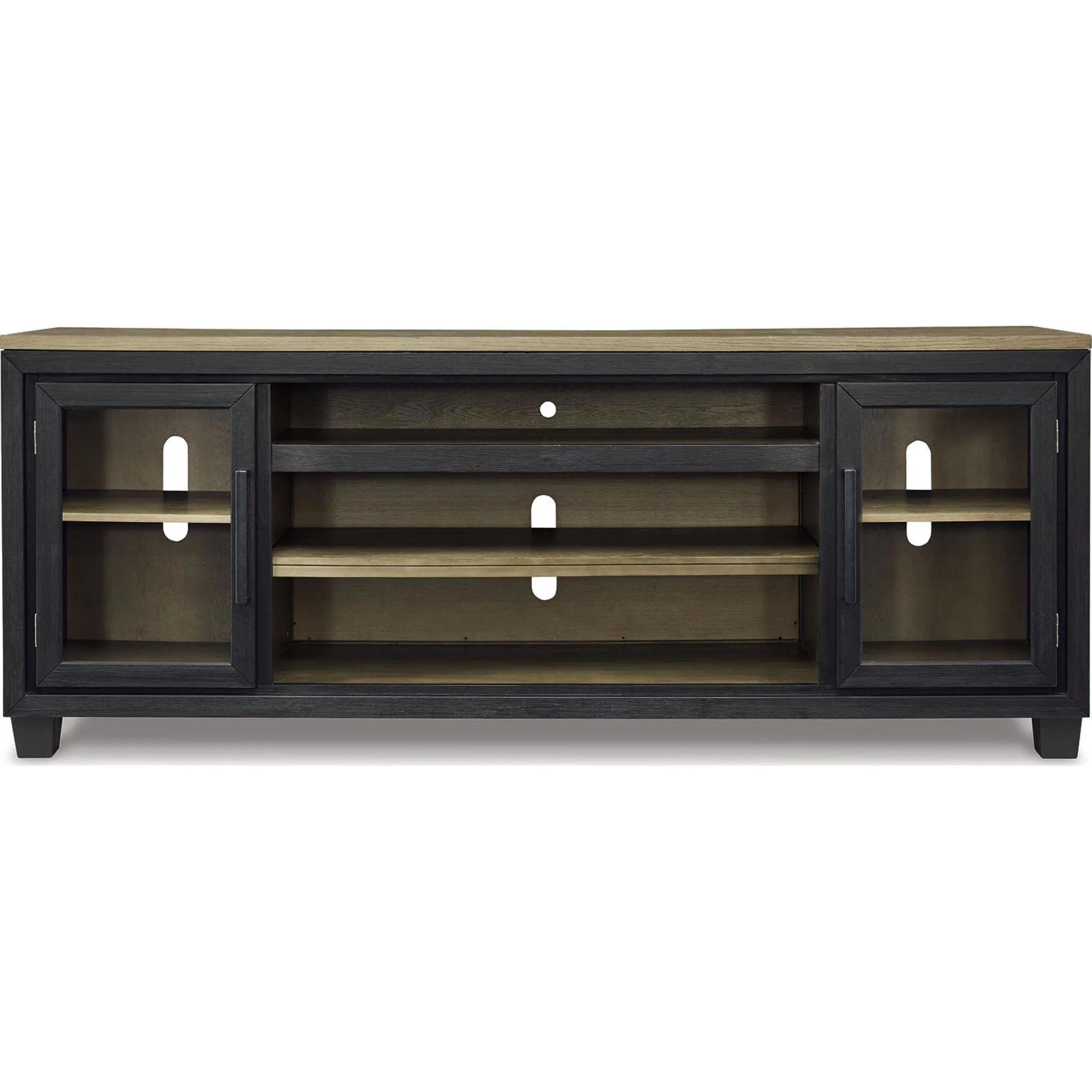 Foyland TV Stand - Black/Brown - Image 16