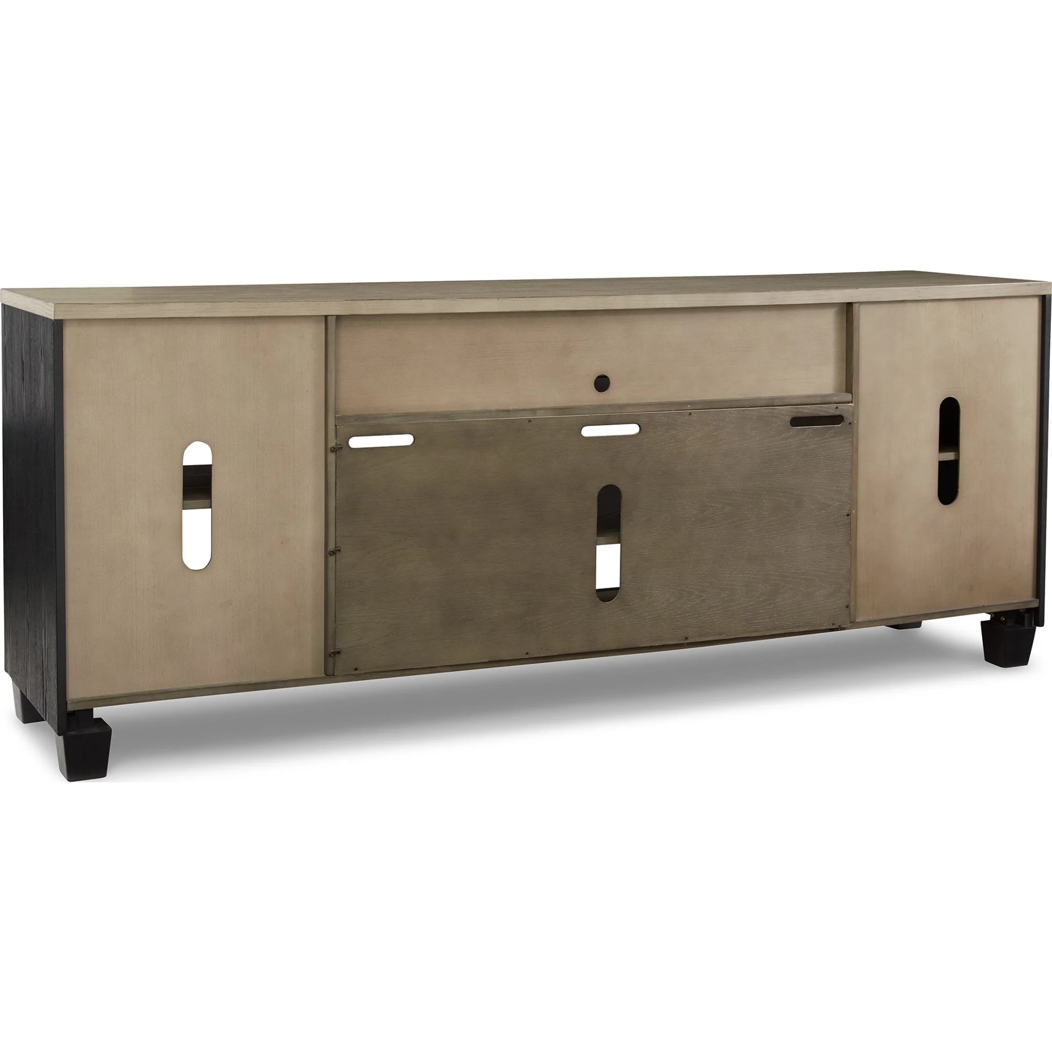 Foyland TV Stand - Black/Brown - Image 6