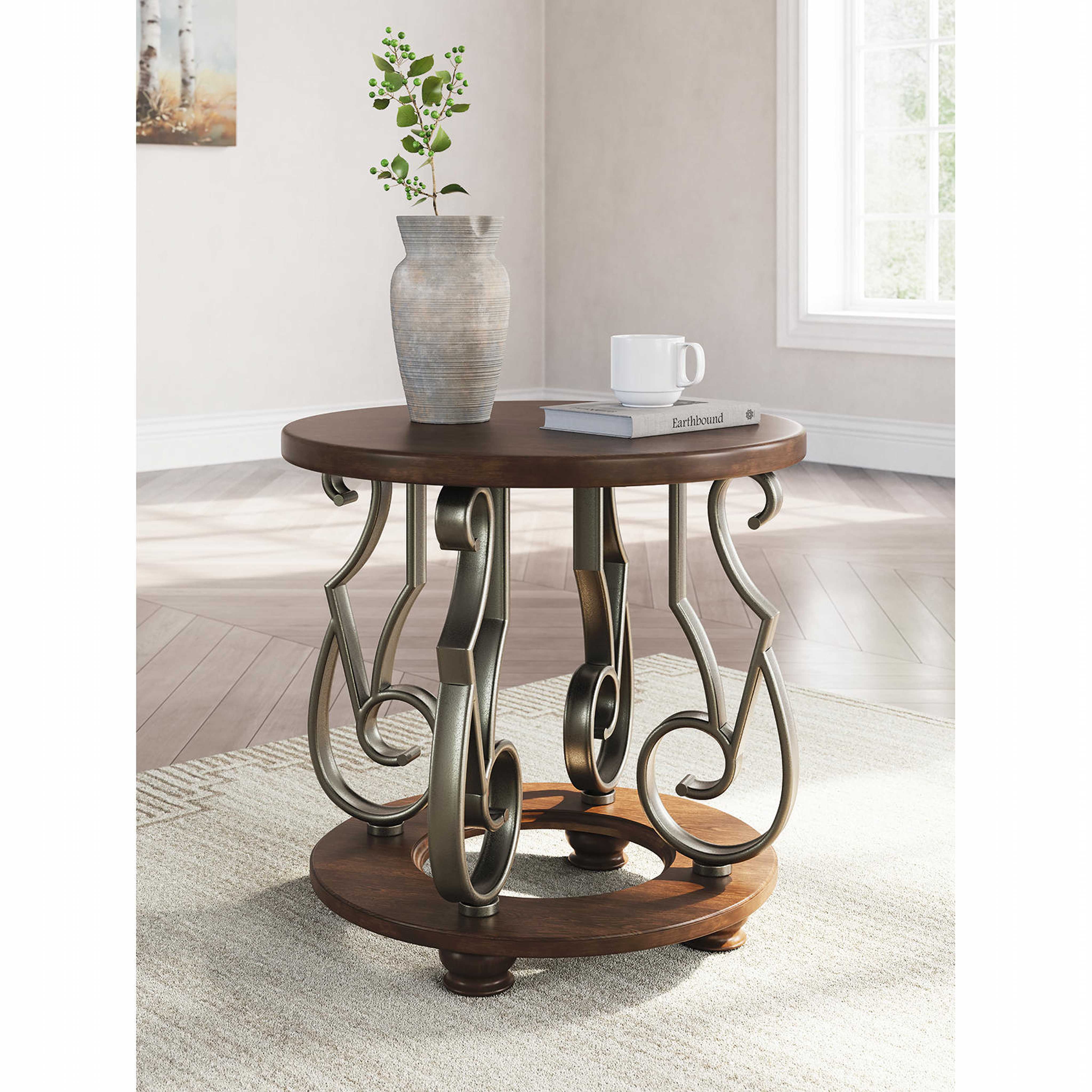 Frallyn End Table - Dark Brown - Image 2