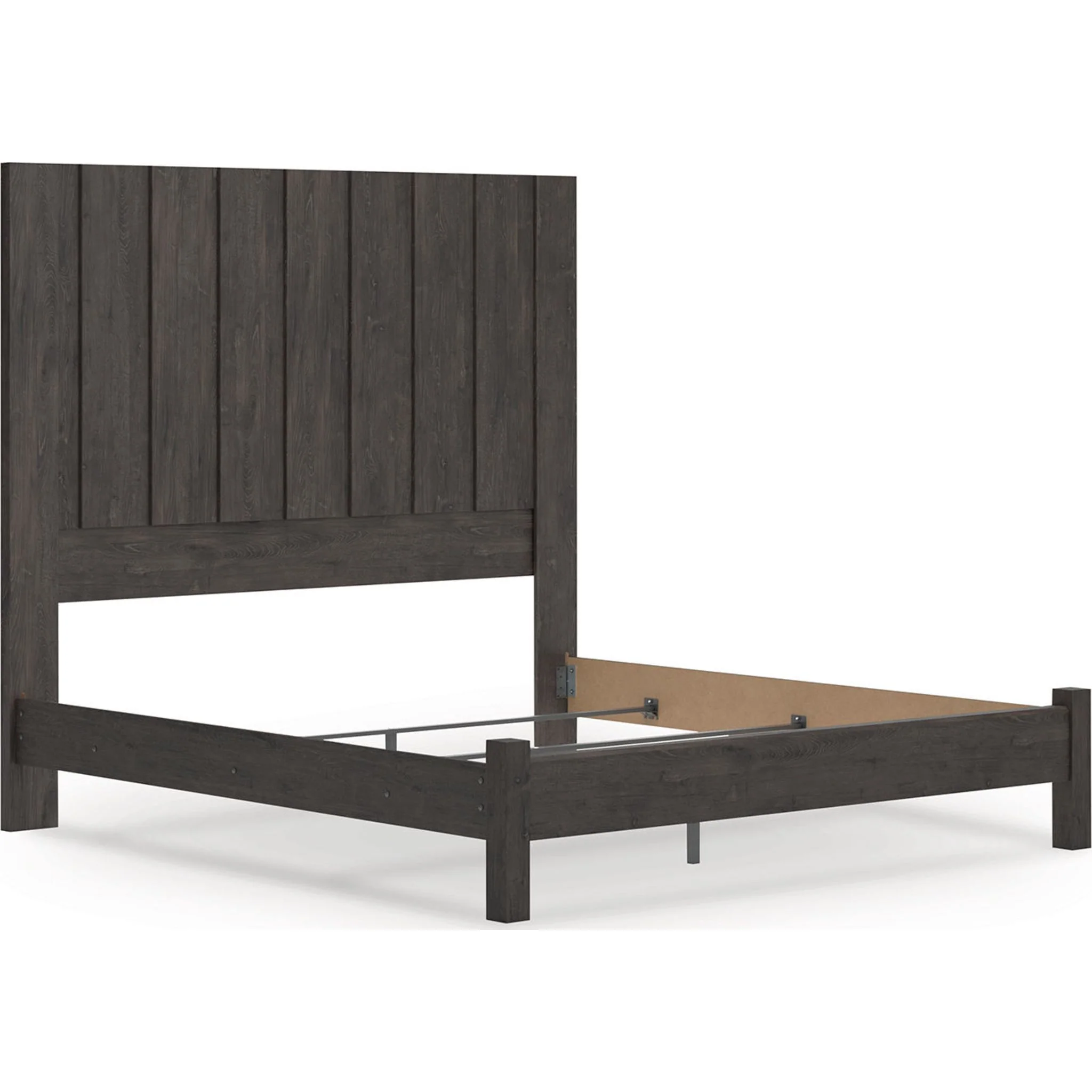 Fraluna 6 Piece King Panel Bedroom - Charcoal - Image 11