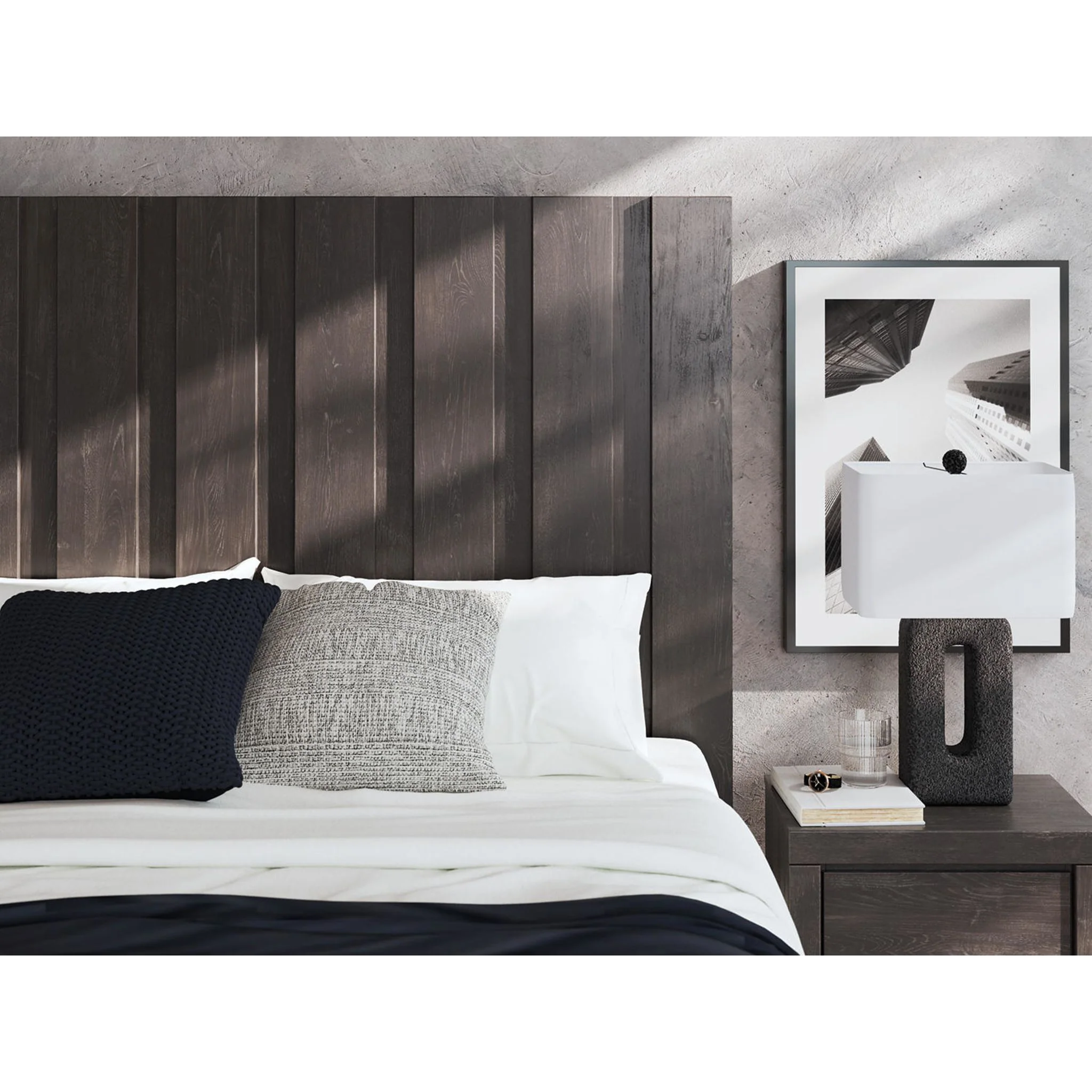 Fraluna 6 Piece King Panel Bedroom - Charcoal - Image 14
