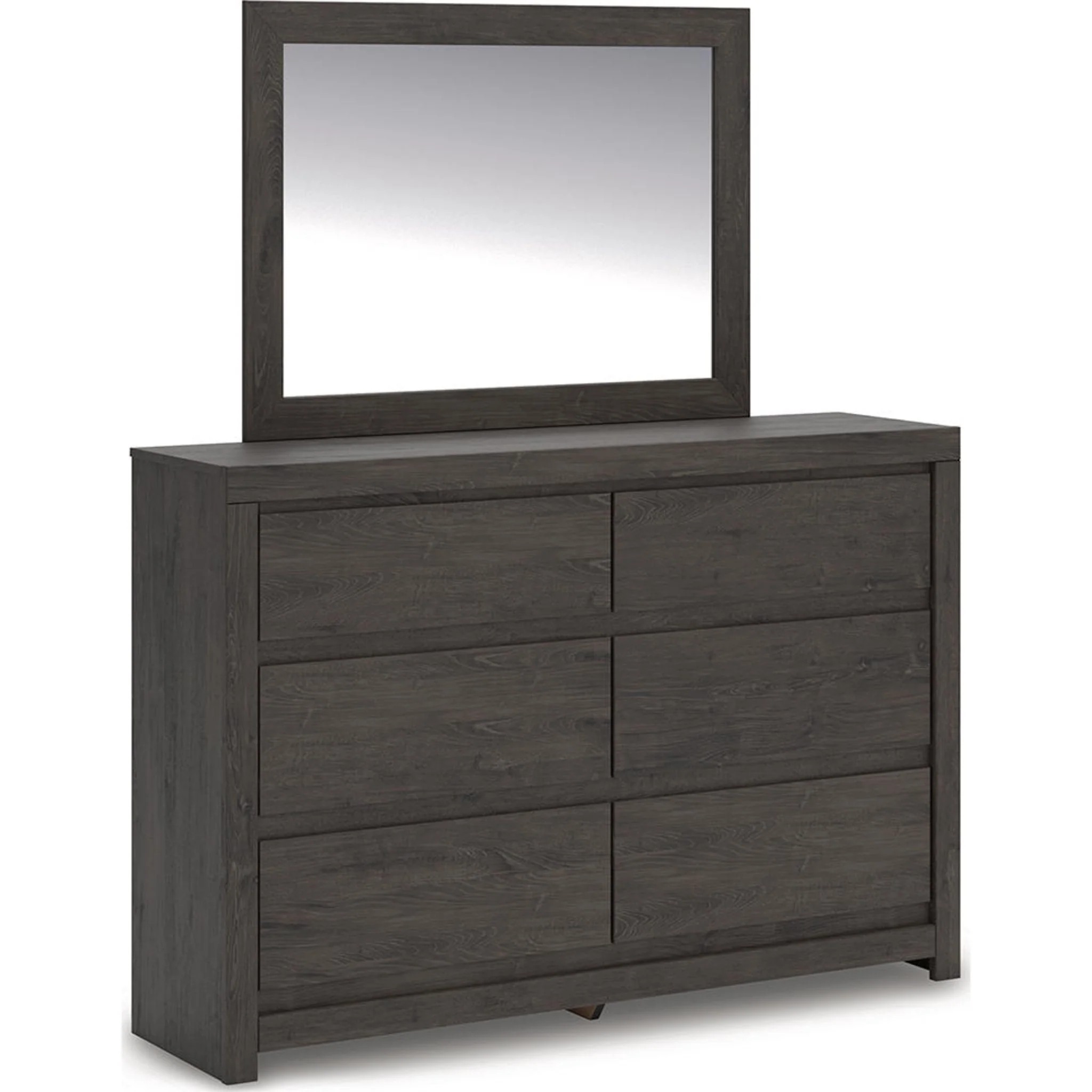 Fraluna 6 Piece King Panel Bedroom - Charcoal - Image 4