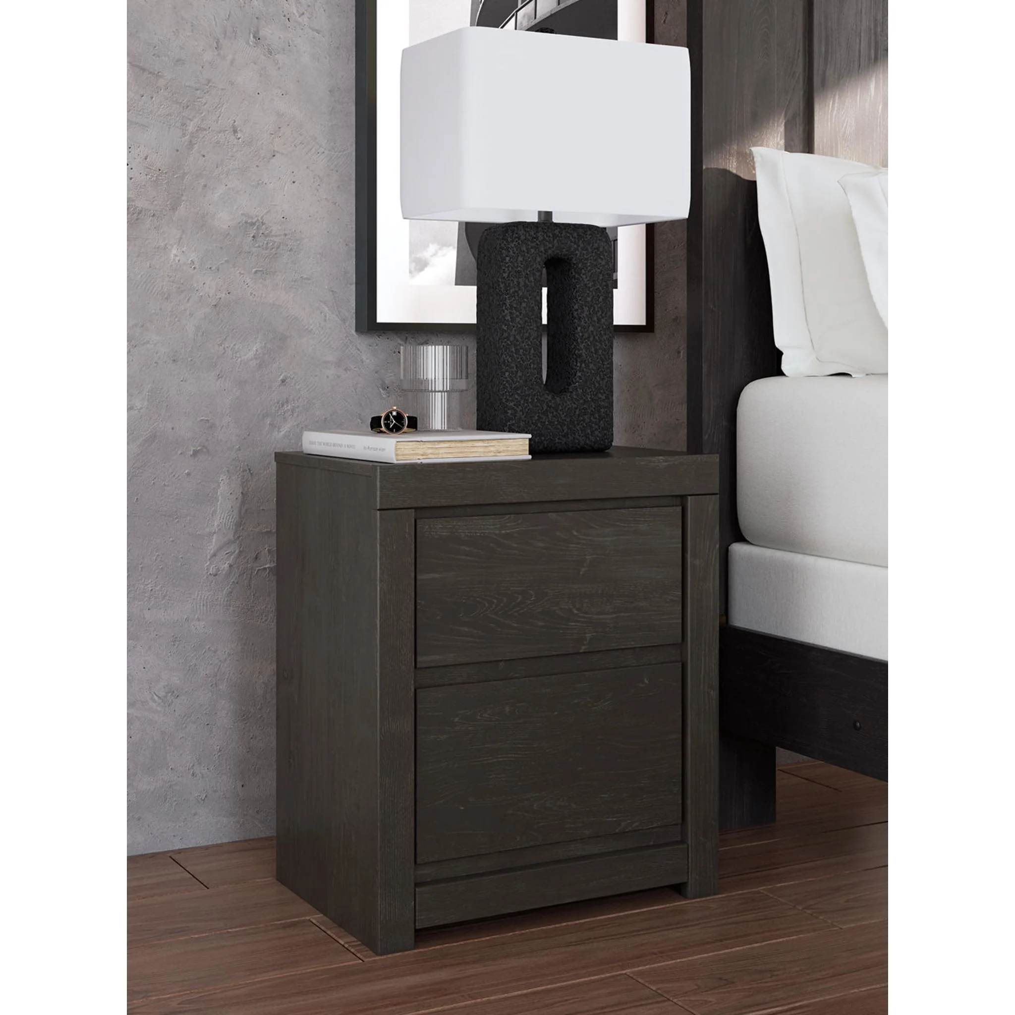 Fraluna 6 Piece Queen Panel Bedroom - Charcoal - Image 30