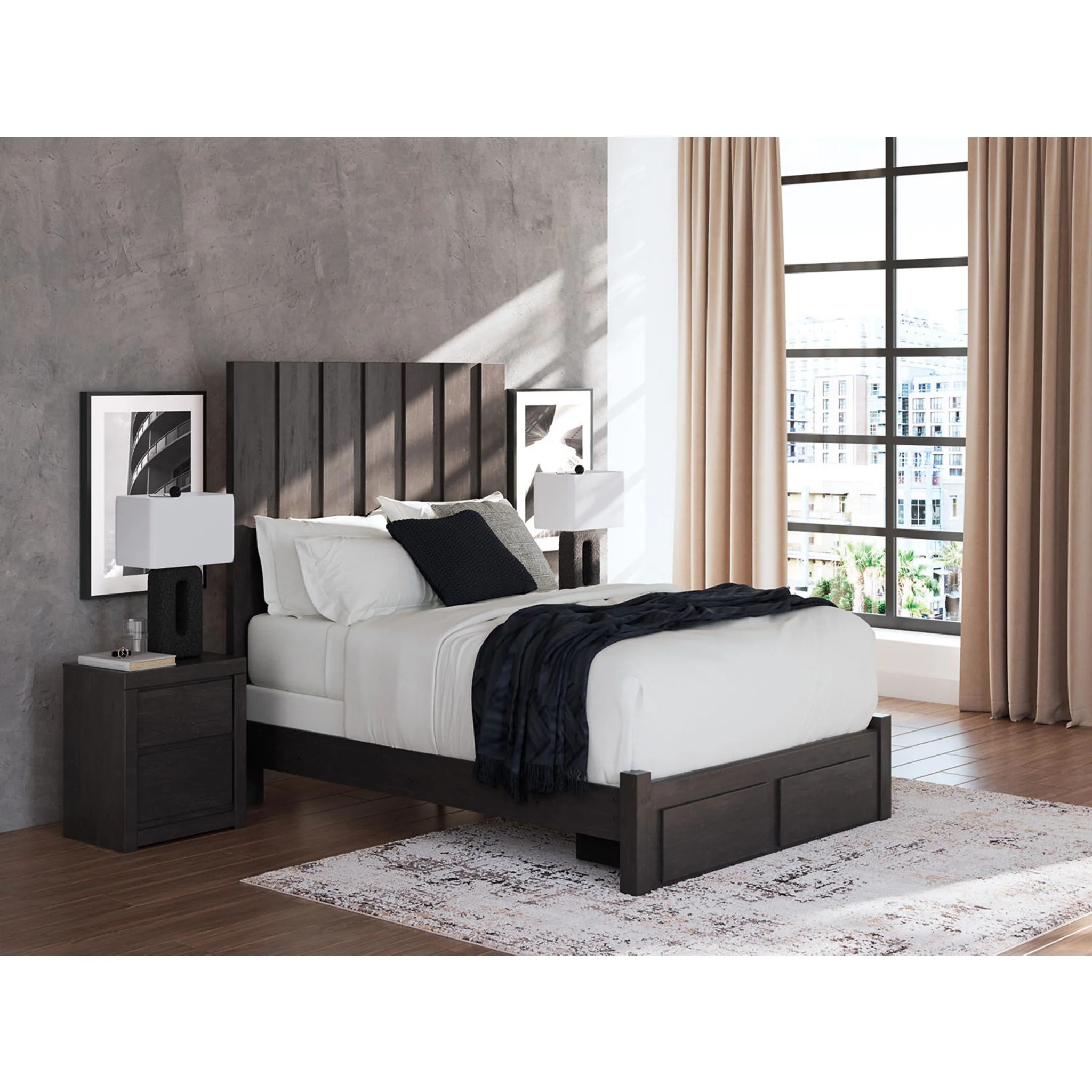 Fraluna 6 Piece Queen Storage Bedroom - Charcoal - Image 19