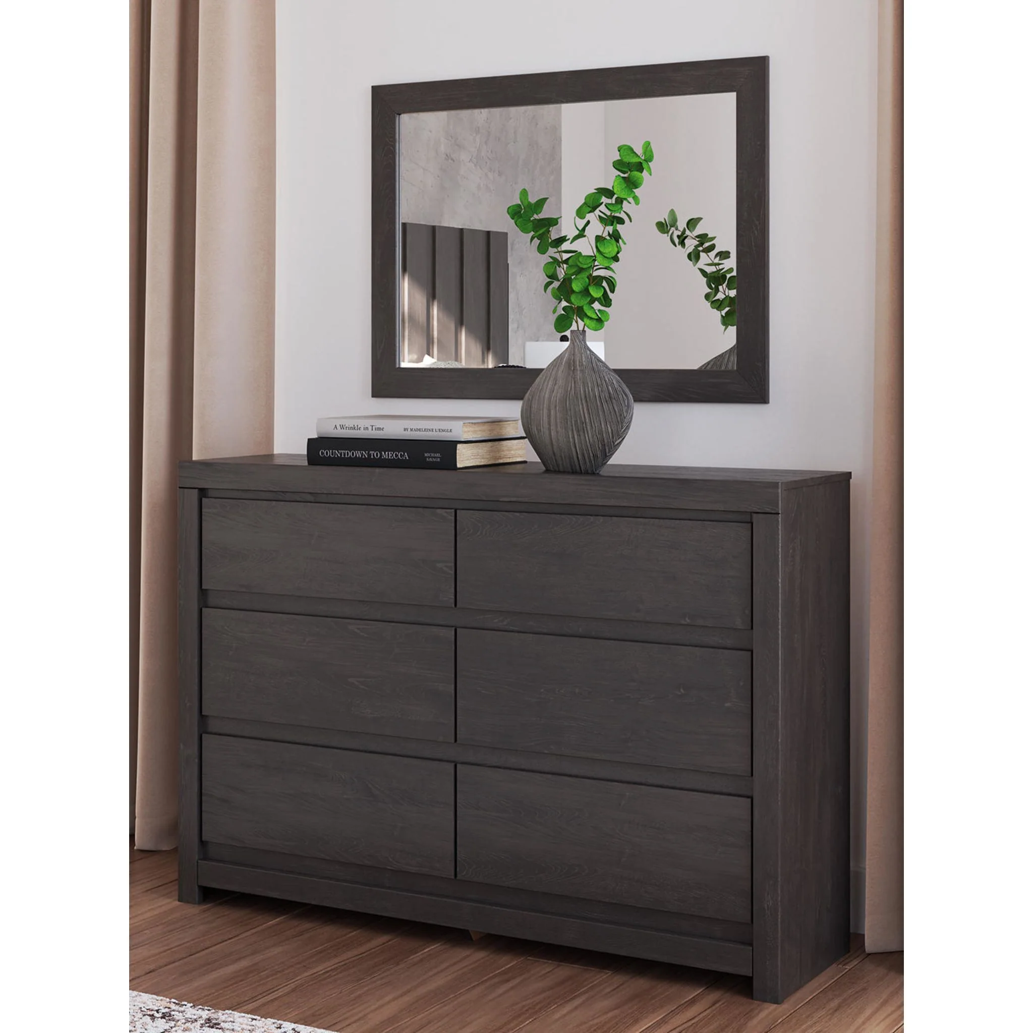 Fraluna 6 Piece Queen Storage Bedroom - Charcoal - Image 9