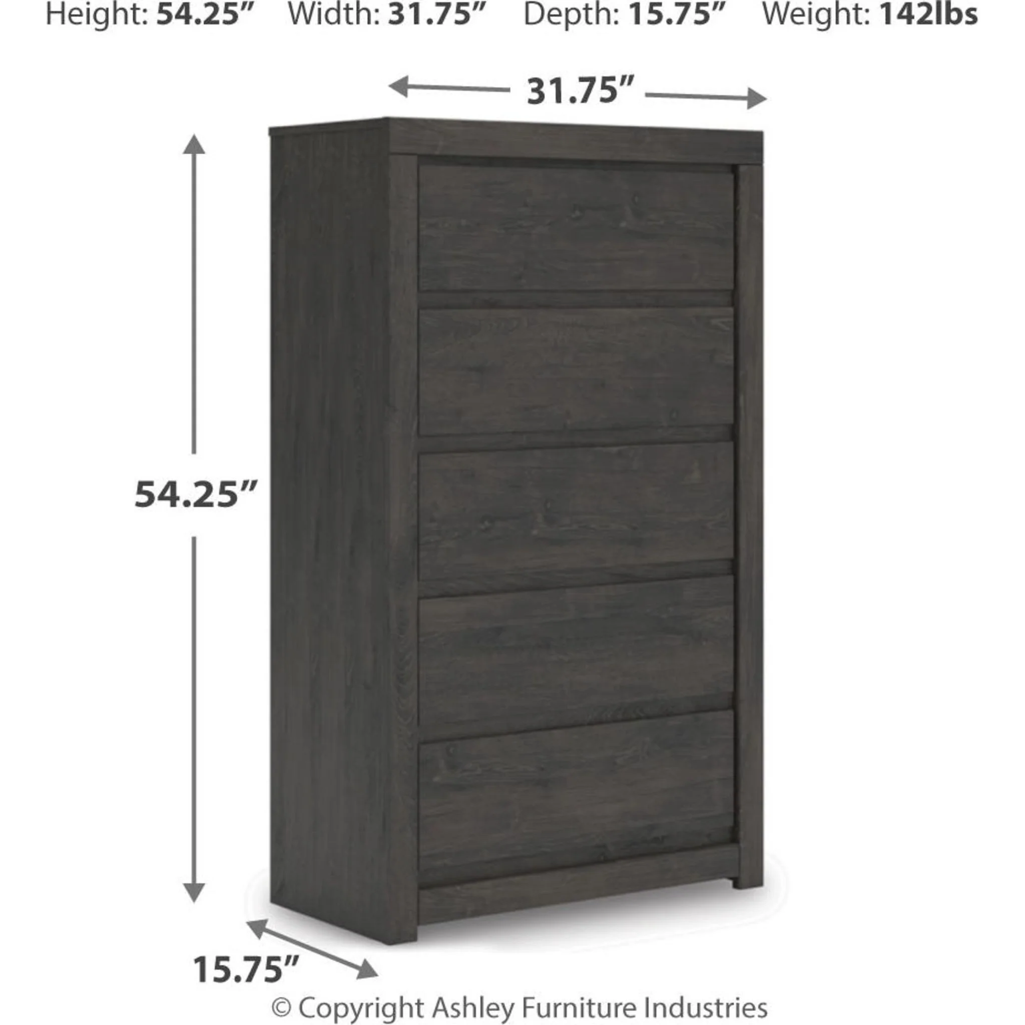 Fraluna Chest - Charcoal - Image 3