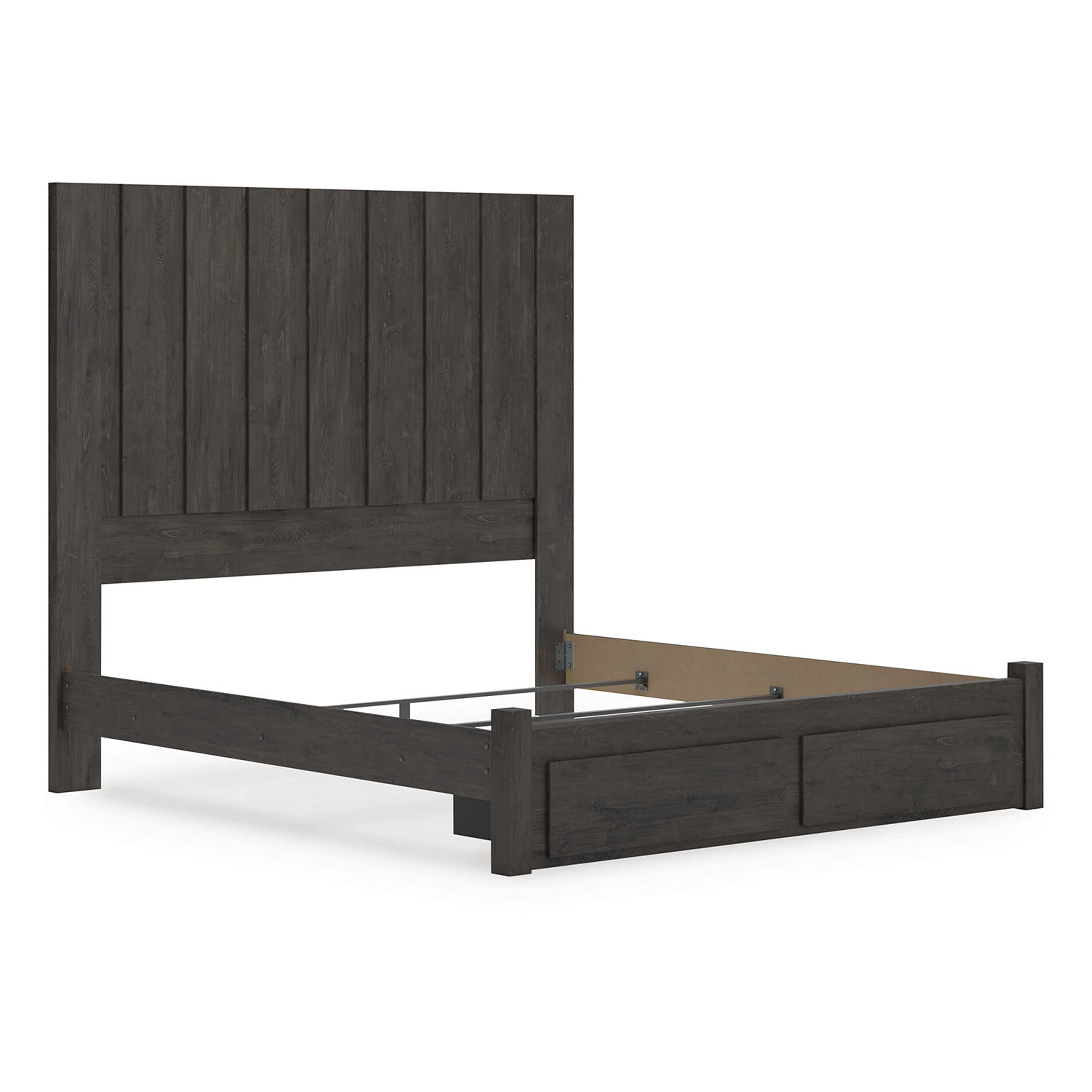 Fraluna King Storage Bed - Charcoal - Image 5