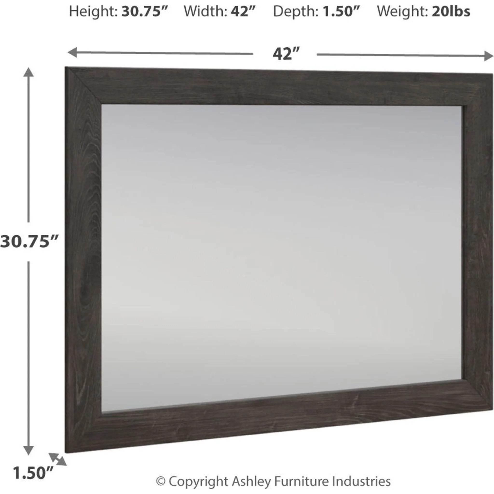 Fraluna Mirror - Charcoal - Image 3