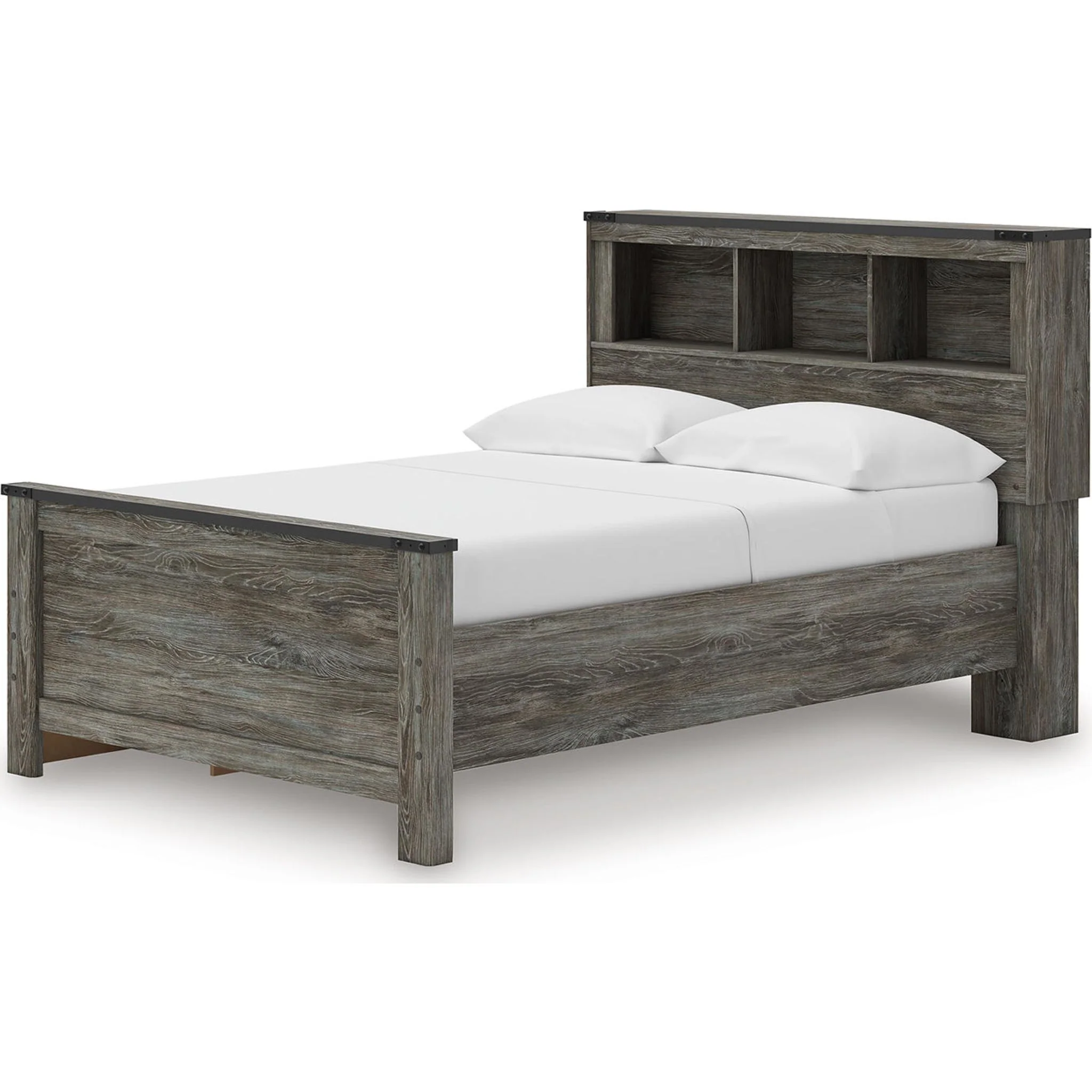 Frandern Full Bookcase Storage Bed - Gray - Image 2