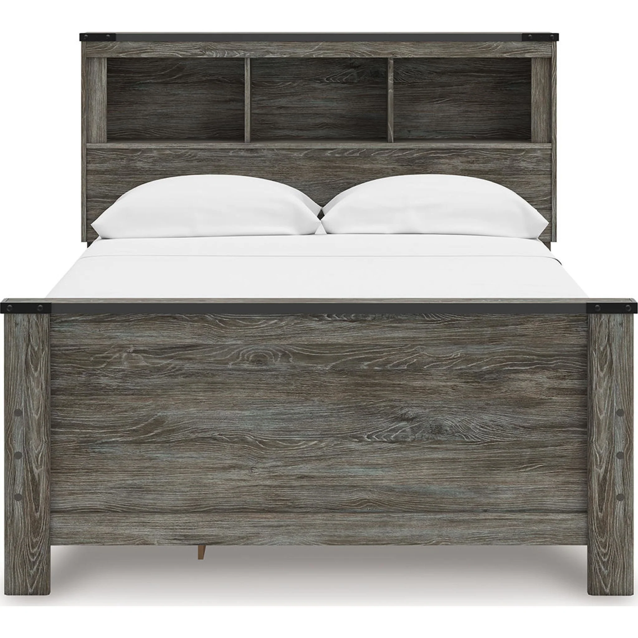 Frandern Full Bookcase Storage Bed - Gray - Image 7