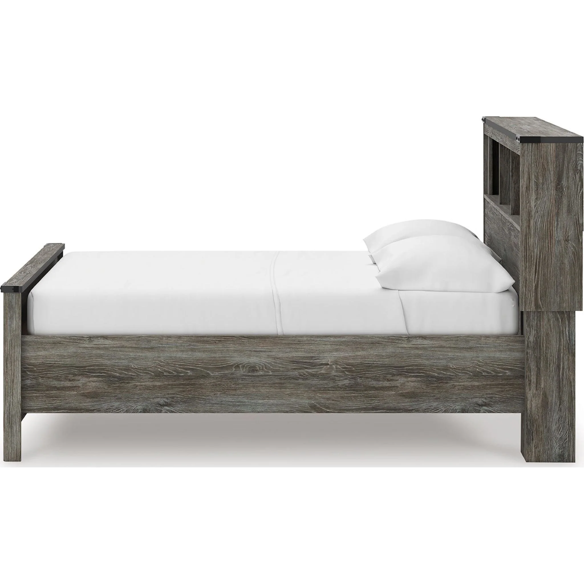 Frandern Full Bookcase Storage Bed - Gray - Image 8
