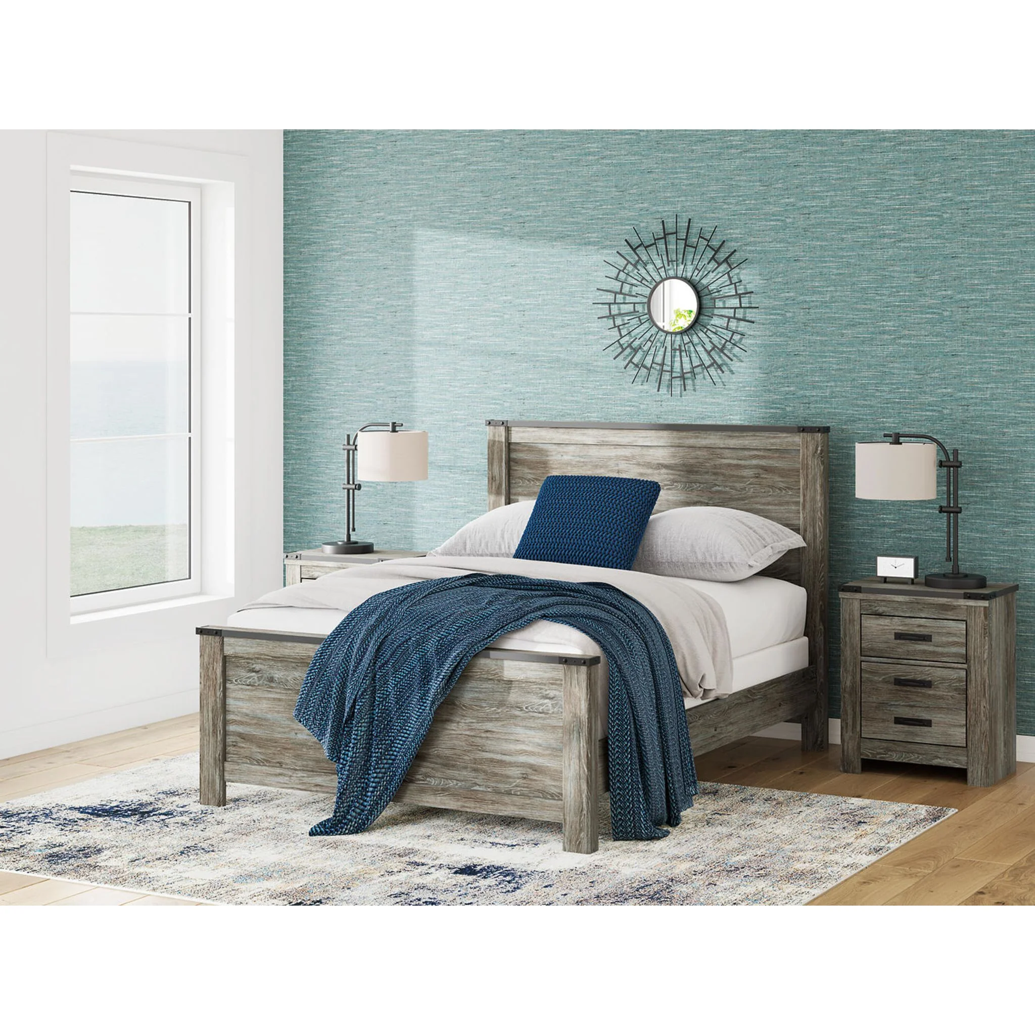 Frandern Queen Panel Bed - Black/Gray - Image 7