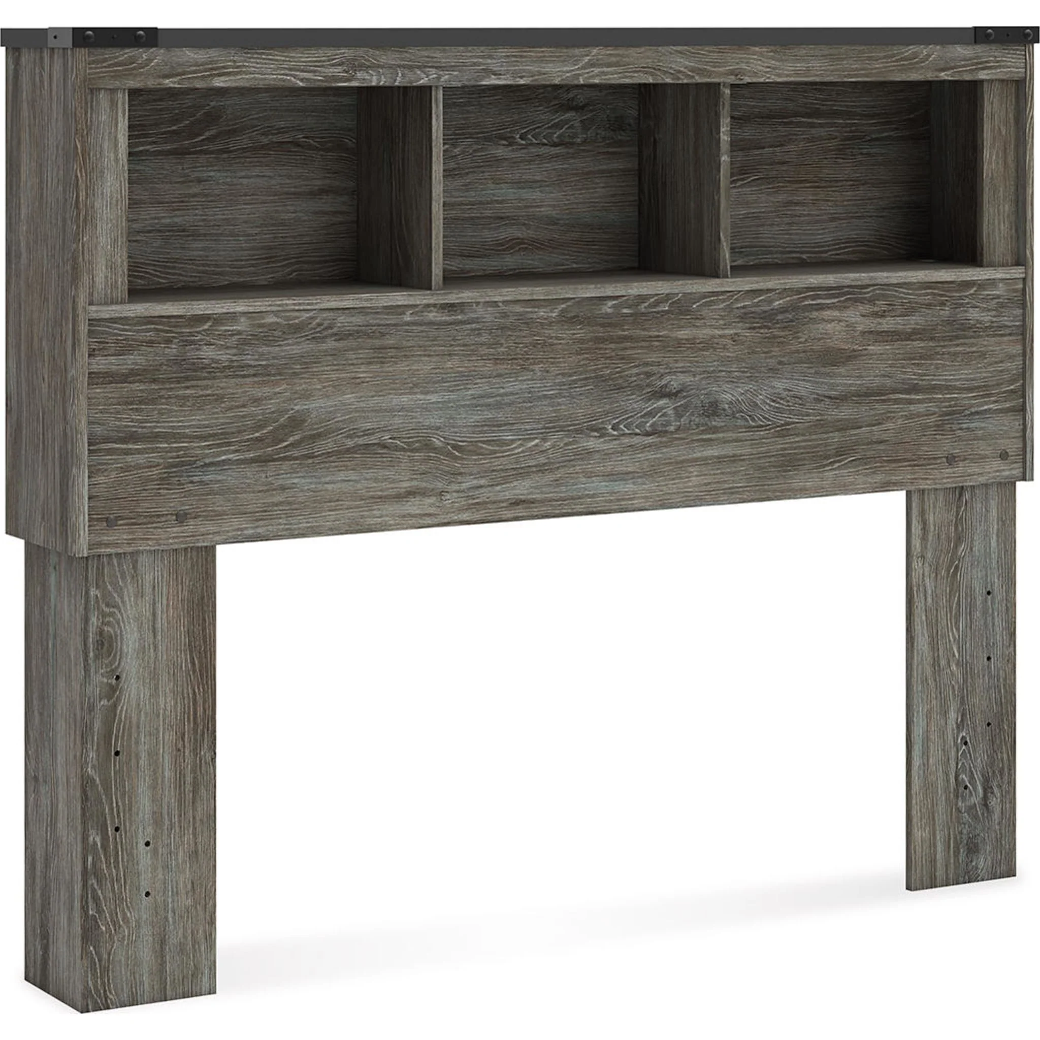 Frandern Bookcase Headboard - Gray - Image 4