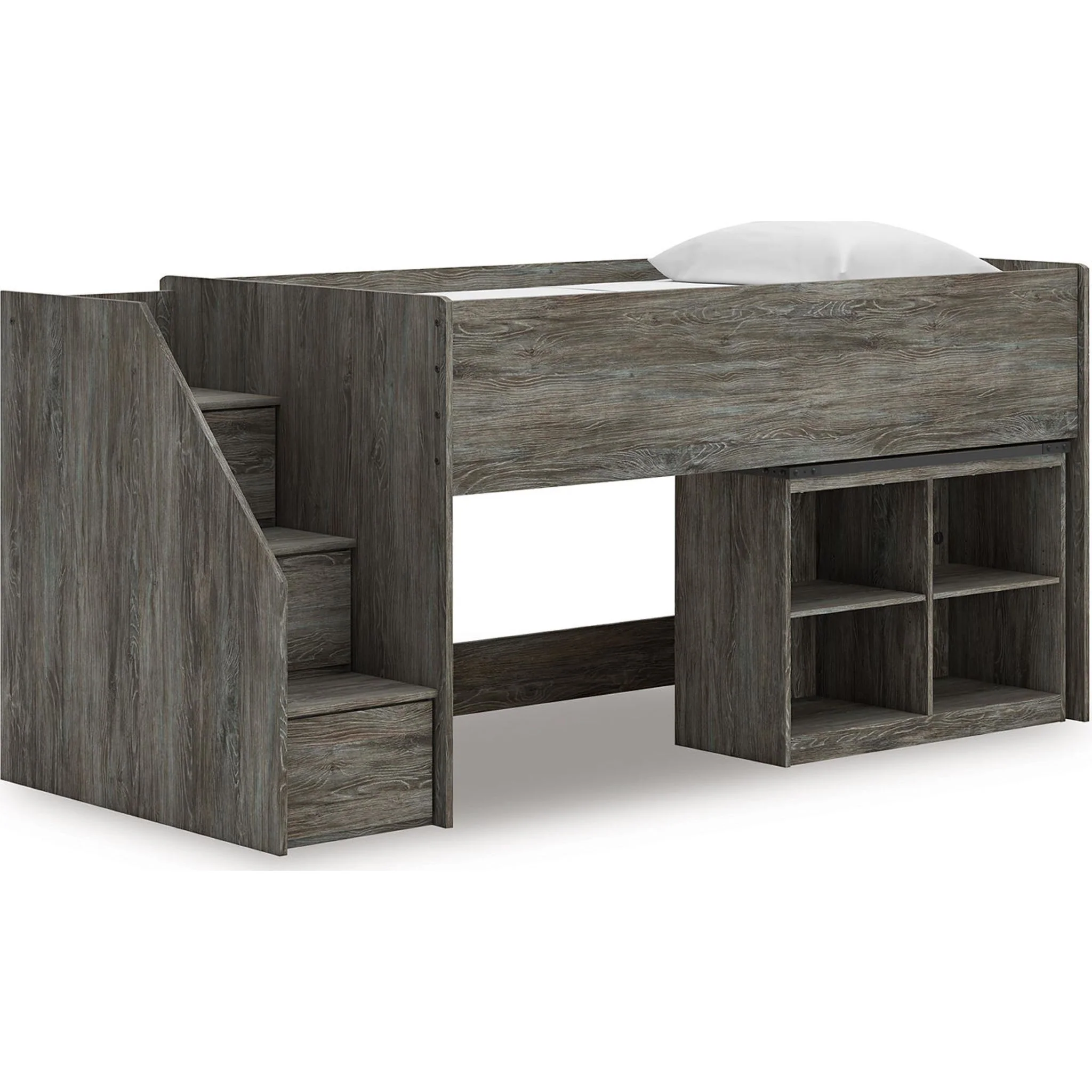 Frandern Twin Loft Bed with Storage - Gray - Image 5
